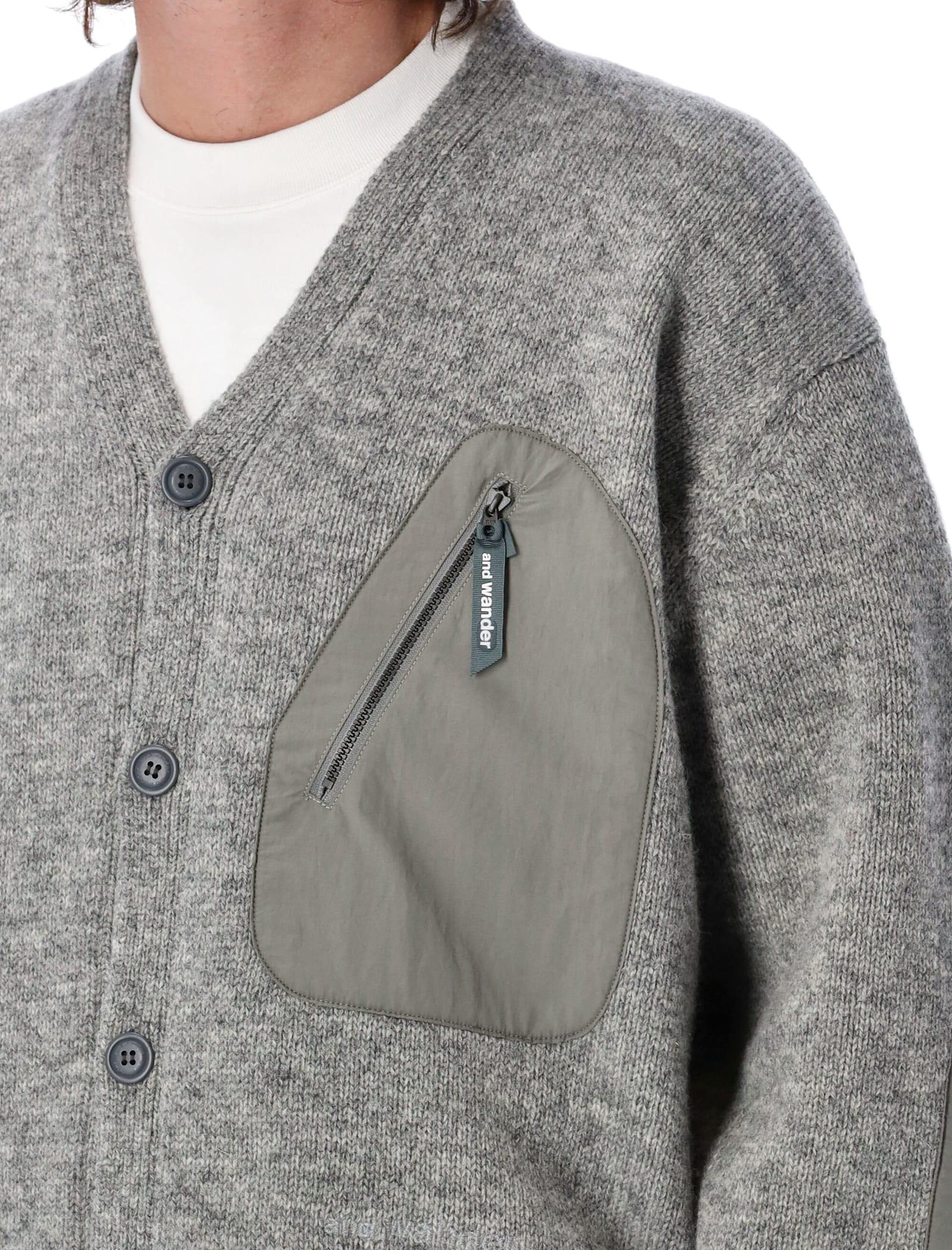 and wander 62 Shetland Wool Cardigan in Gray for Men | Lyst