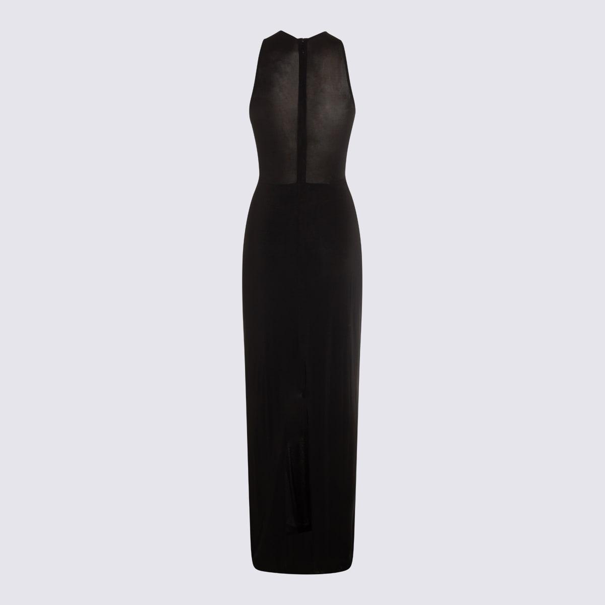 【JEAN PAUL GAULTIER】 BLACK VISCOSE MAXI DRESS Jean Paul Gaultier Viscose Maxi Dress in Black | Lyst