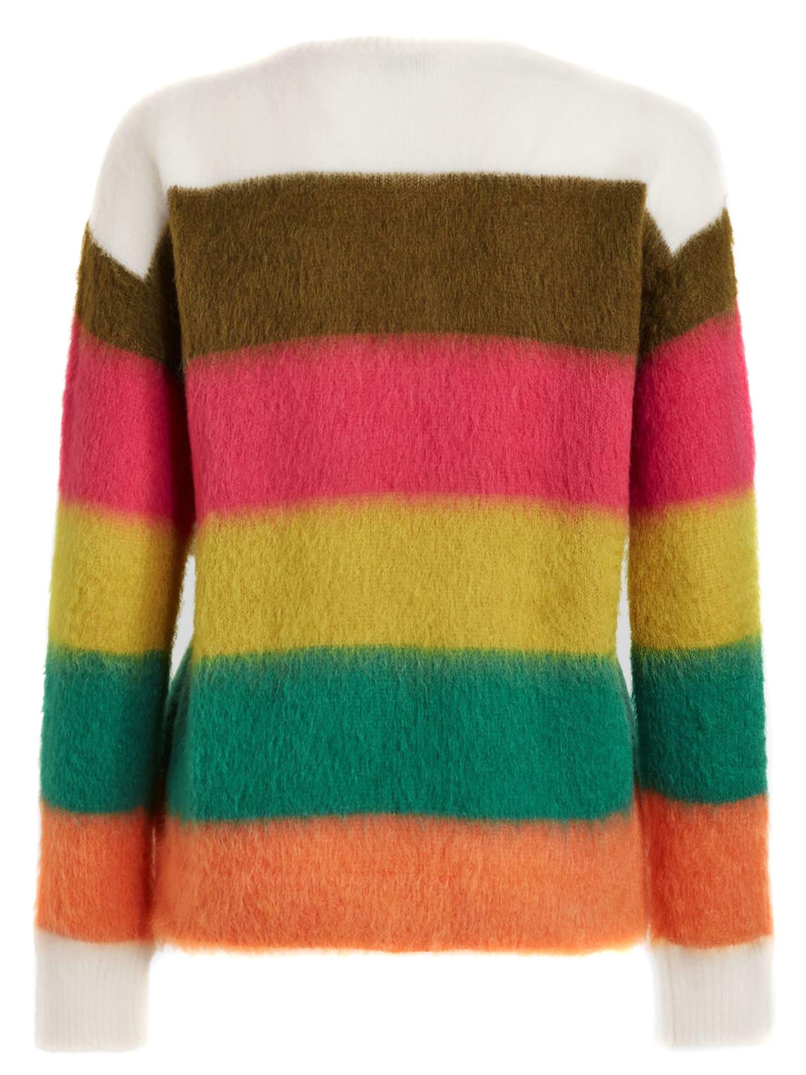 Etro Striped Mohair And Lana Sweater in 