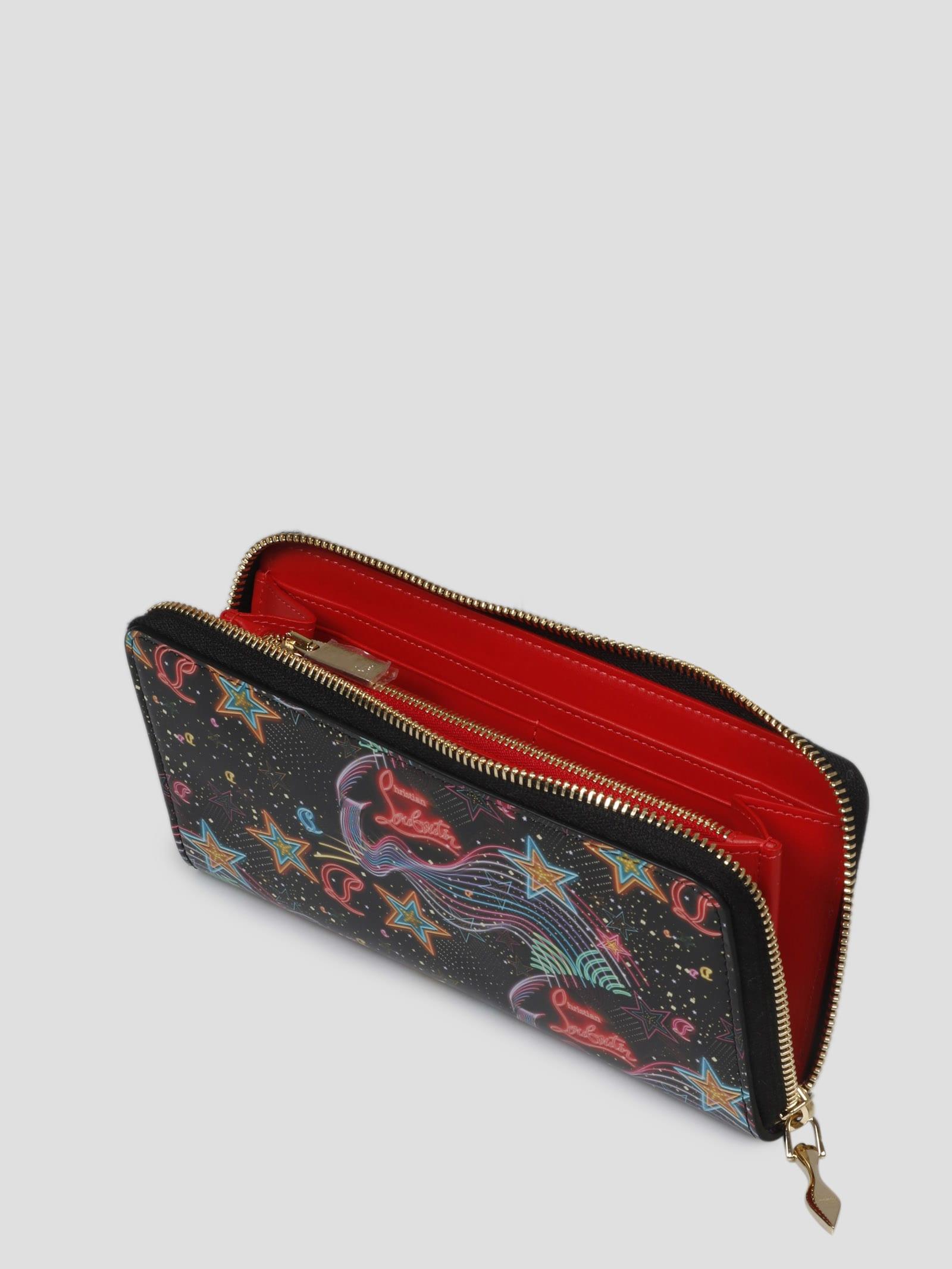CHRISTIAN LOUBOUTIN Panettone printed patent-leather wallet
