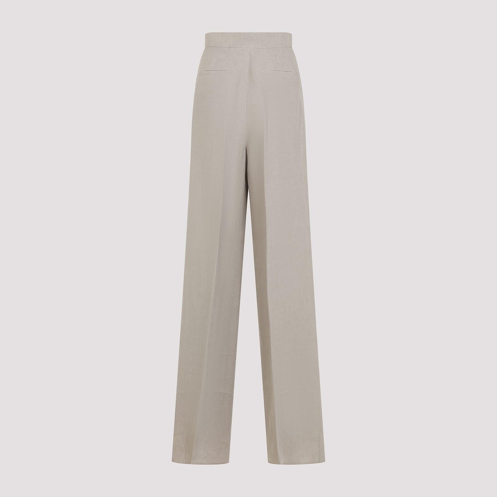 マックスマーラ Max Mara Sequoia Pants Linen canvas trousers, beige | 