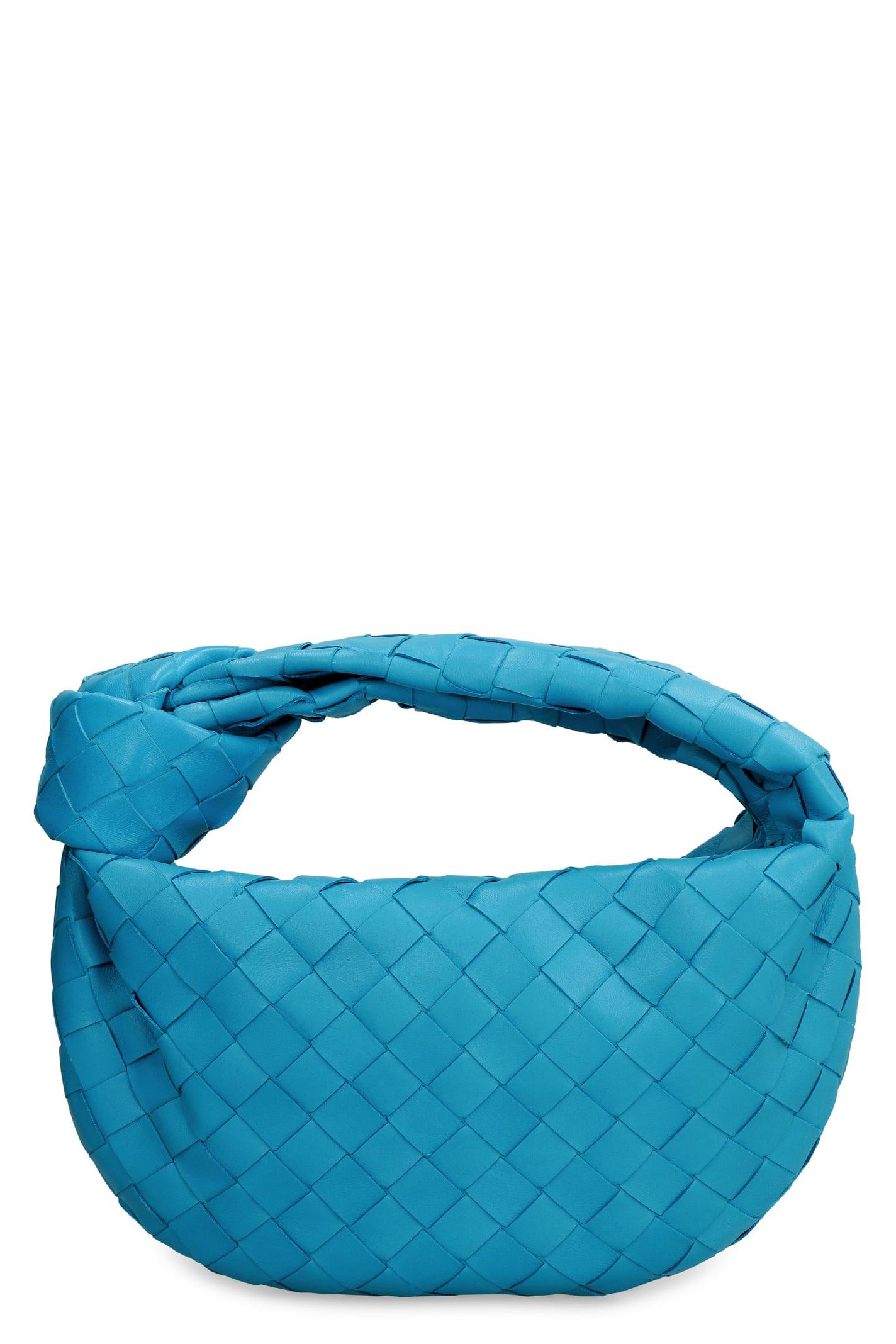 Bottega Mini Jodie Leather Bag in Blue Lyst