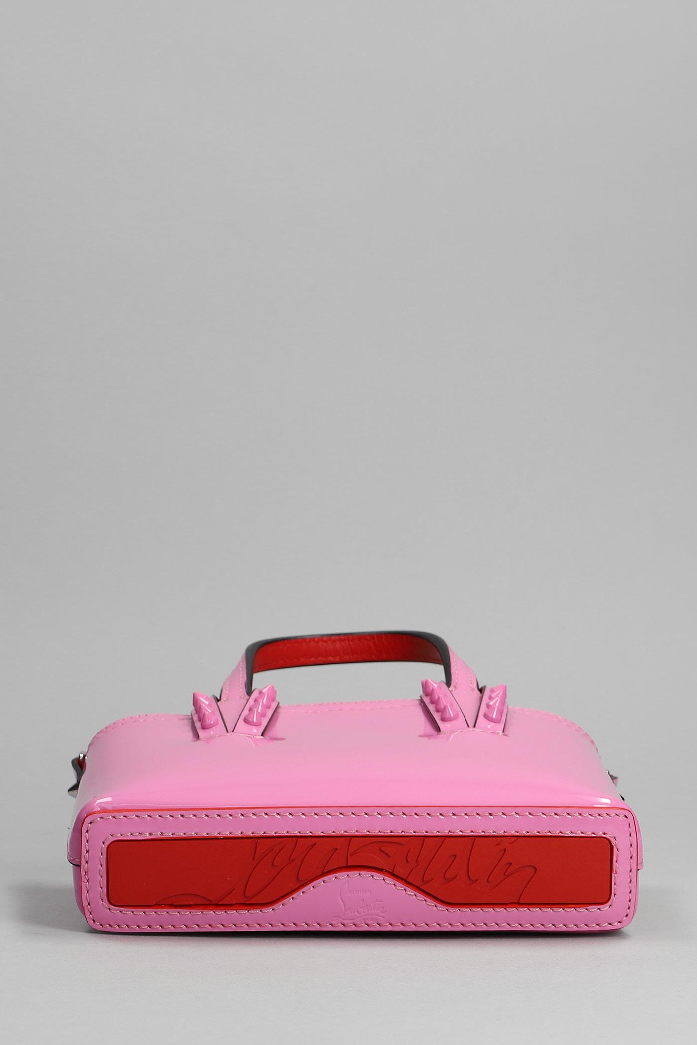 Christian Louboutin Cabata Hand Bag In Patent Leather in Pink