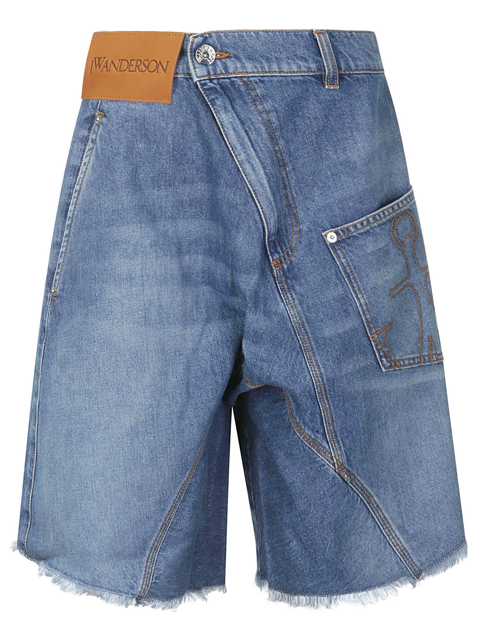 Twisted Denim Shorts