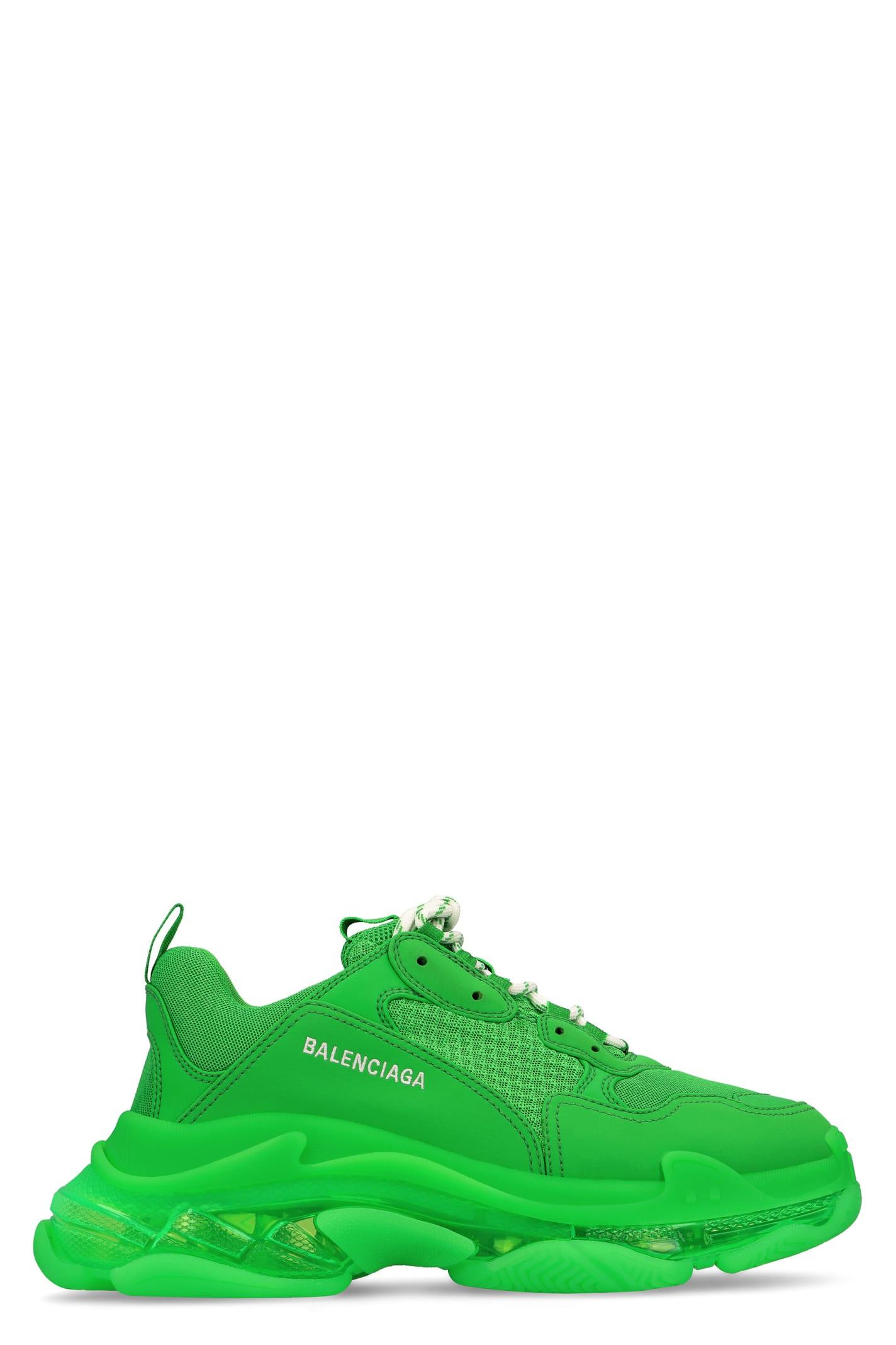 Balenciaga Triple S Clear Sole Chunky Sneakers in Green for Men | Lyst
