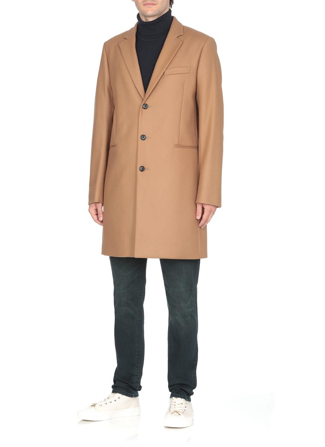PS by Paul Smith Wool And Cashmere Coat in Natural for Men | Lyst