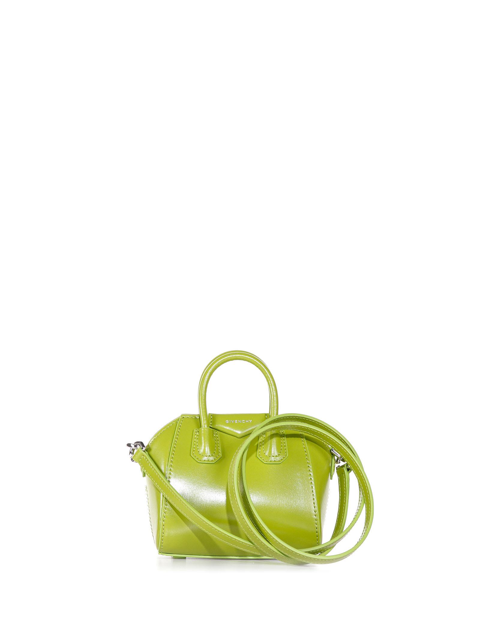 Givenchy Micro Antigona Bag In Leather in Yellow