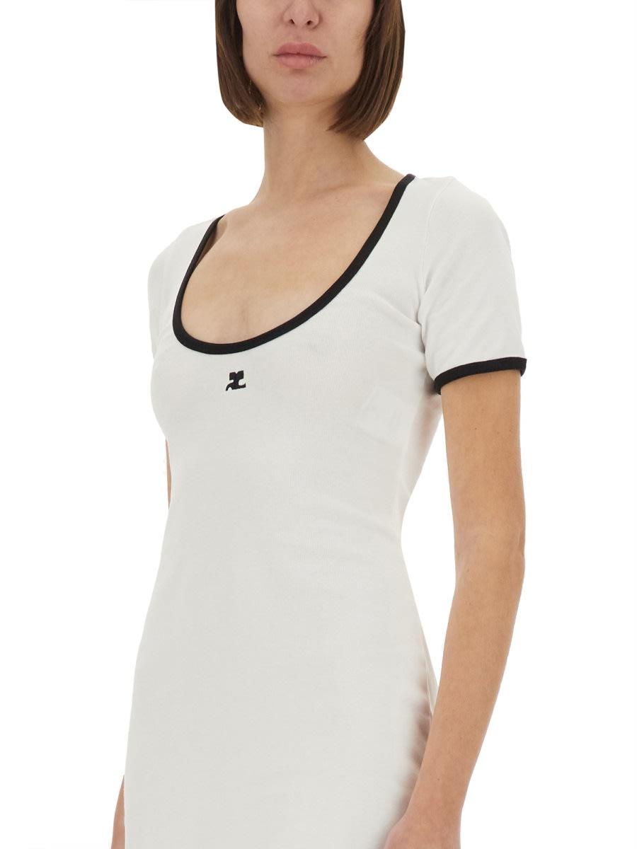 ワンピース COURREGES HOLISTIC CONTRAST MINI DRESS Courreges Holistic Contrast