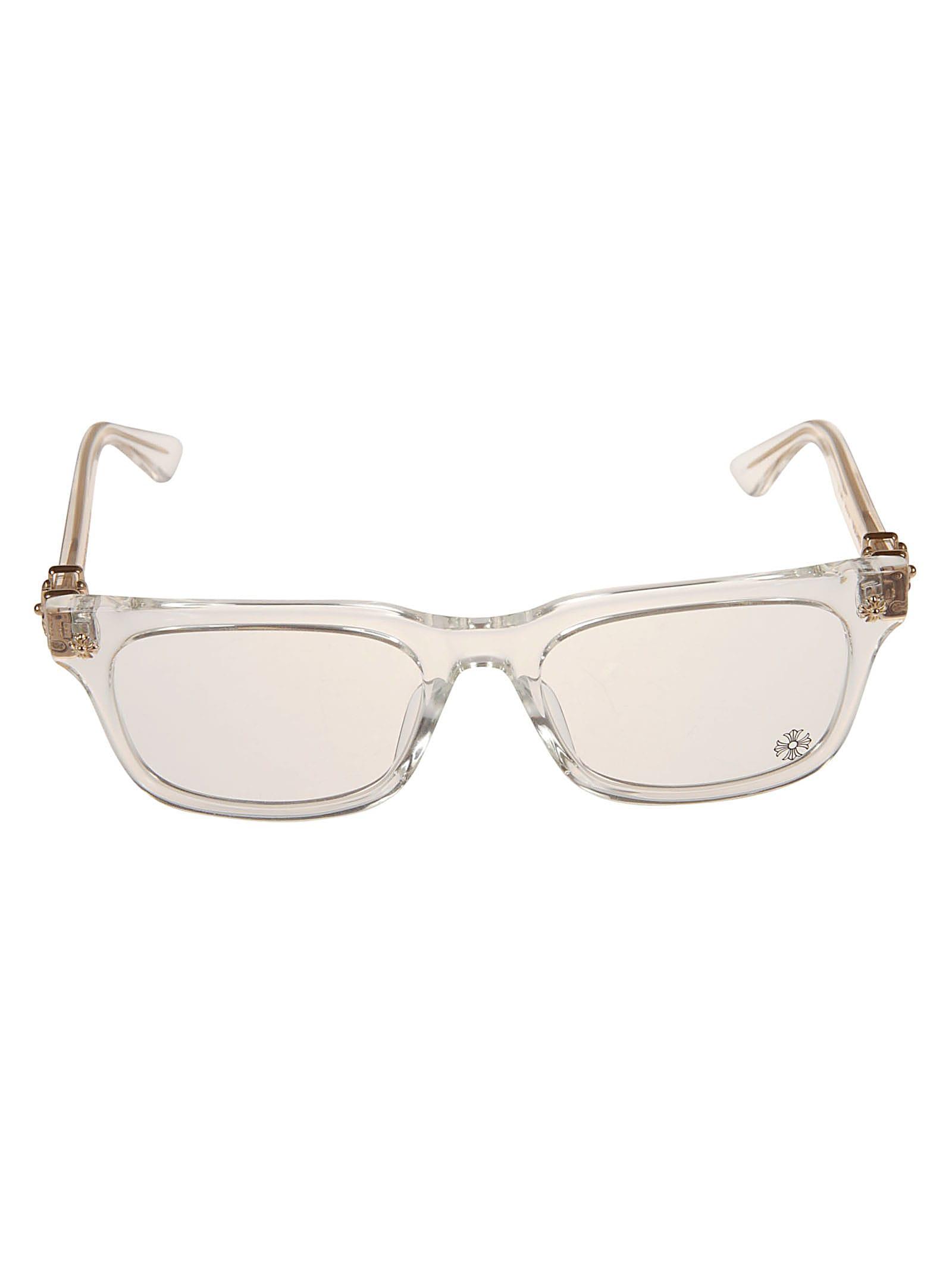 Chrome Hearts Logo Rectangle Transparent Glasses in Natural Lyst UK