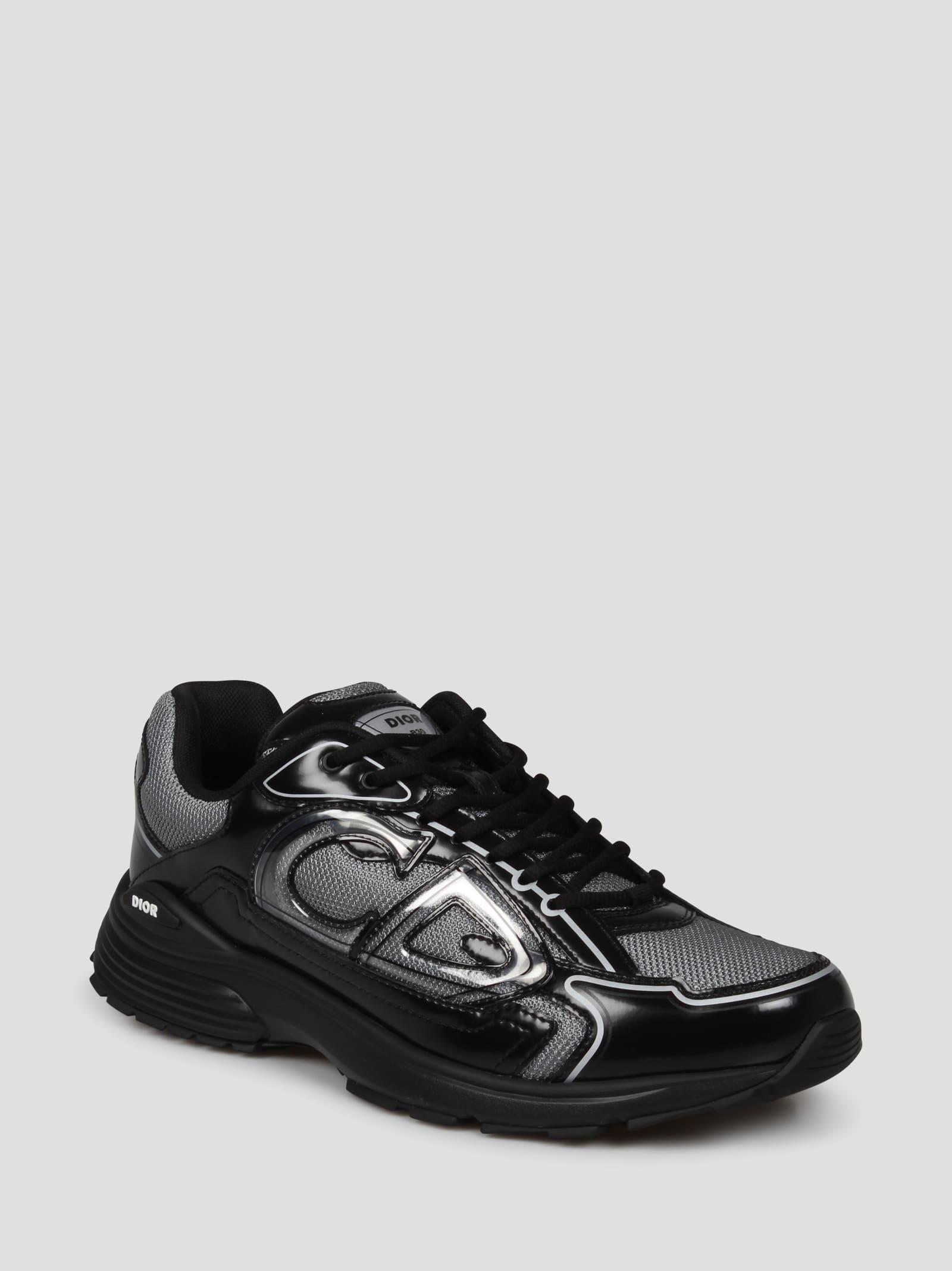 Dior Runner Microfiber Mesh Sneakers in Black for Men | Lyst