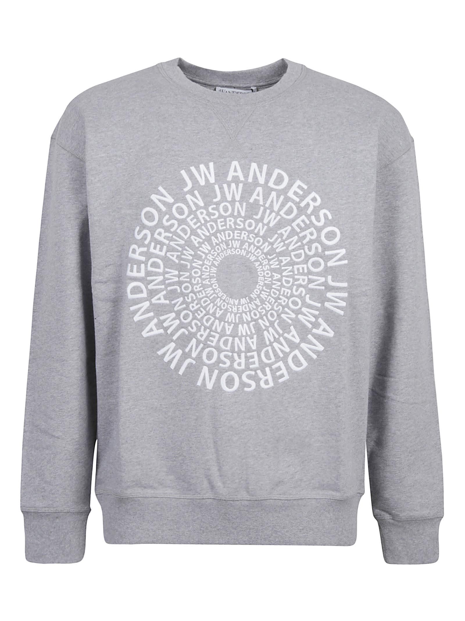 Mens Activewear JW Anderson Cotton Swirl Sweatshirt in Grey for Men gym and workout clothes JW Anderson Activewear gym and workout clothes Save 56% 