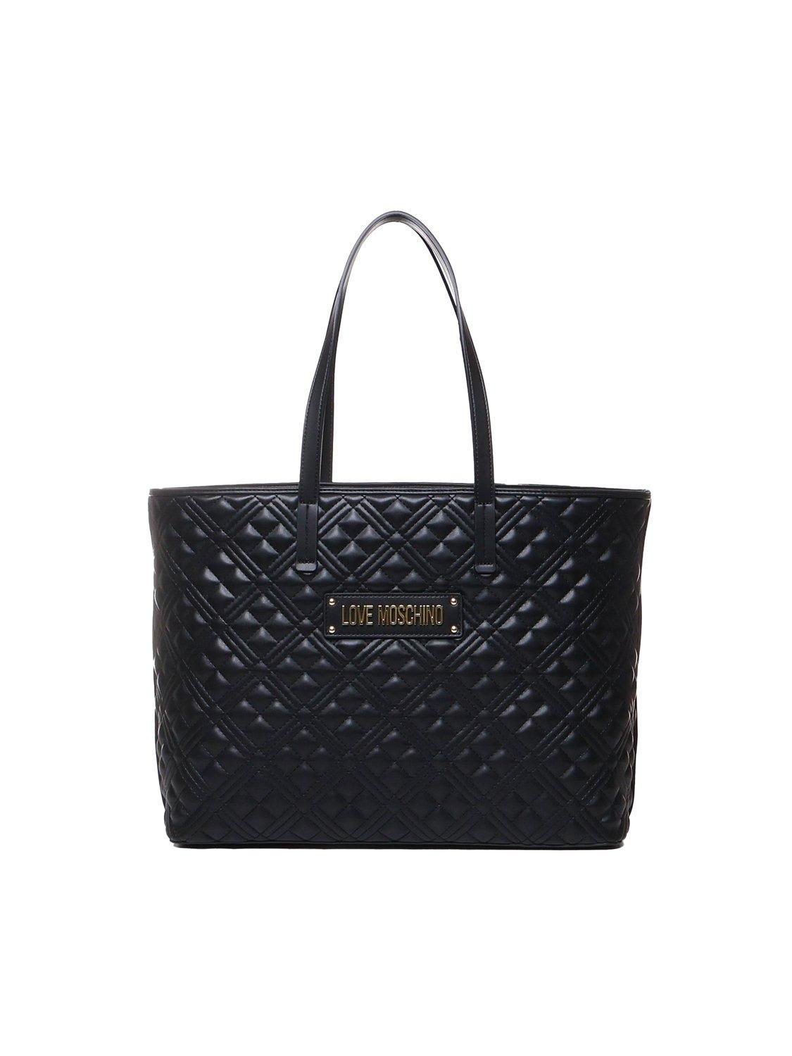 Love moschino quilted 2025 handle bag nero