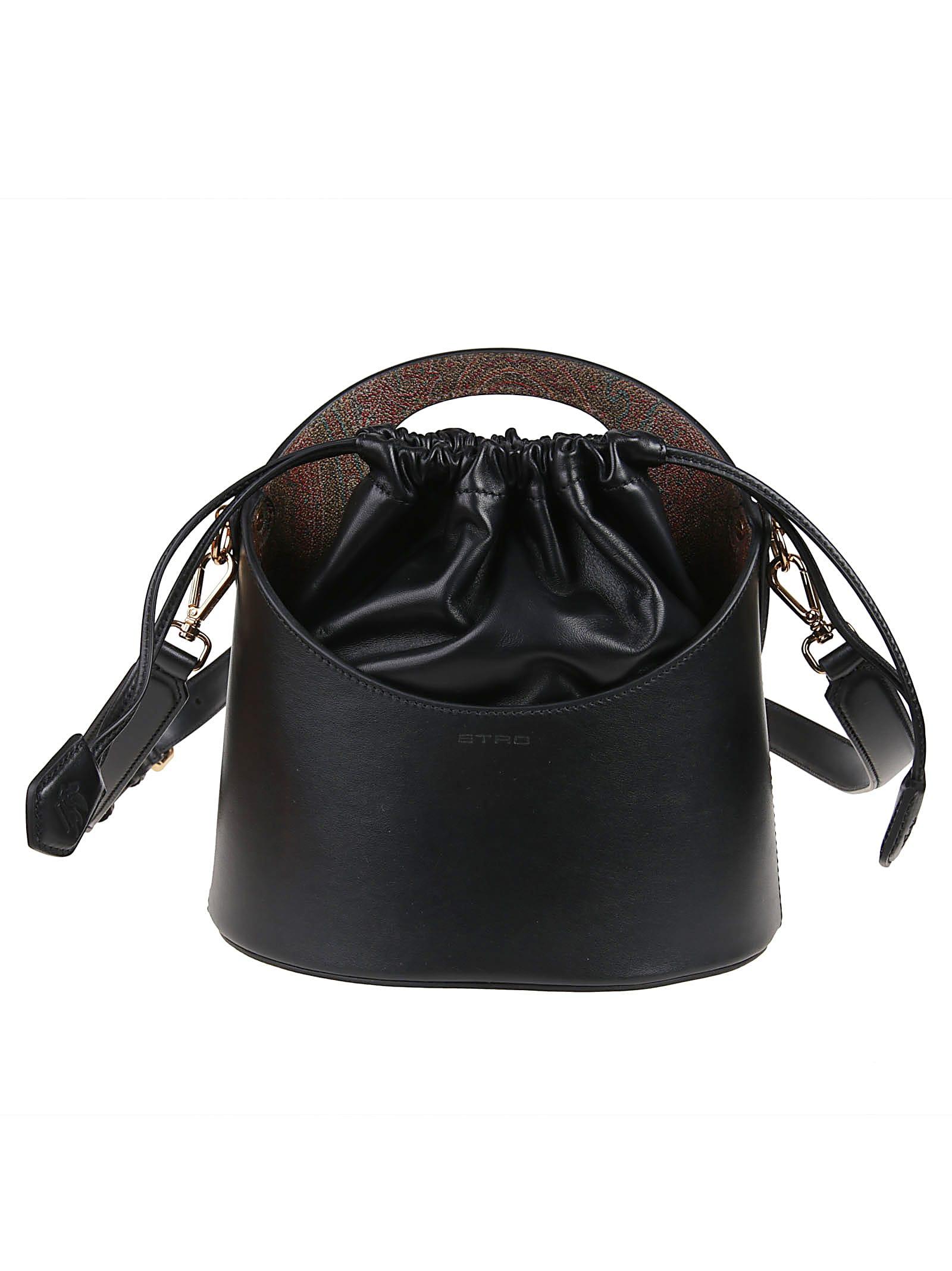 【関税&送料込】Etro Black Leather Bucket Bag Etro Bucket bags and bucket purses for Women | Online Sale
