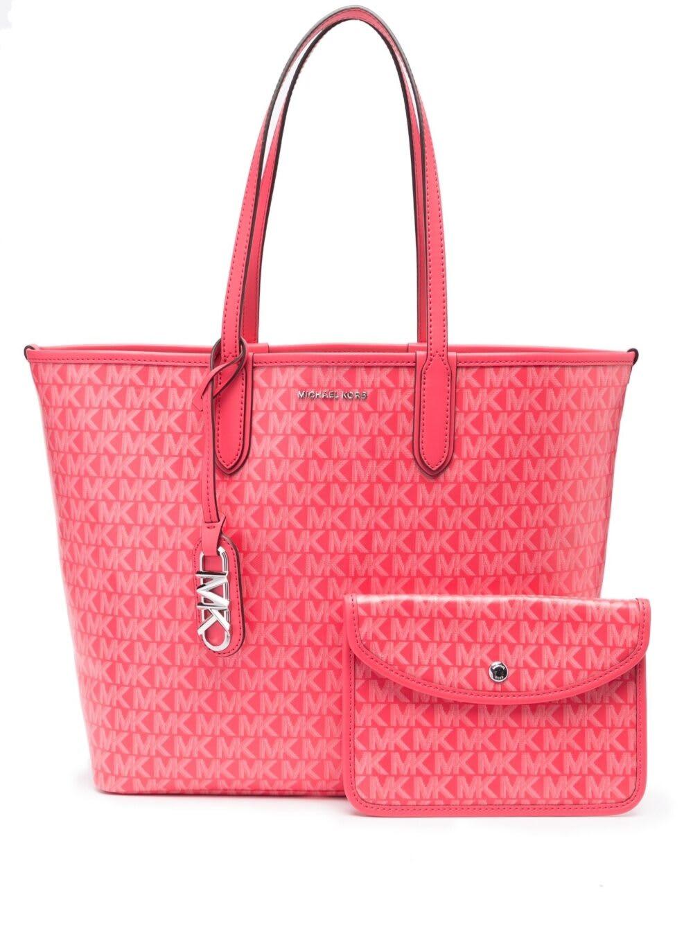 MICHAEL Michael Kors Eliza Monogram-jacquard Tote Bag in Pink | Lyst