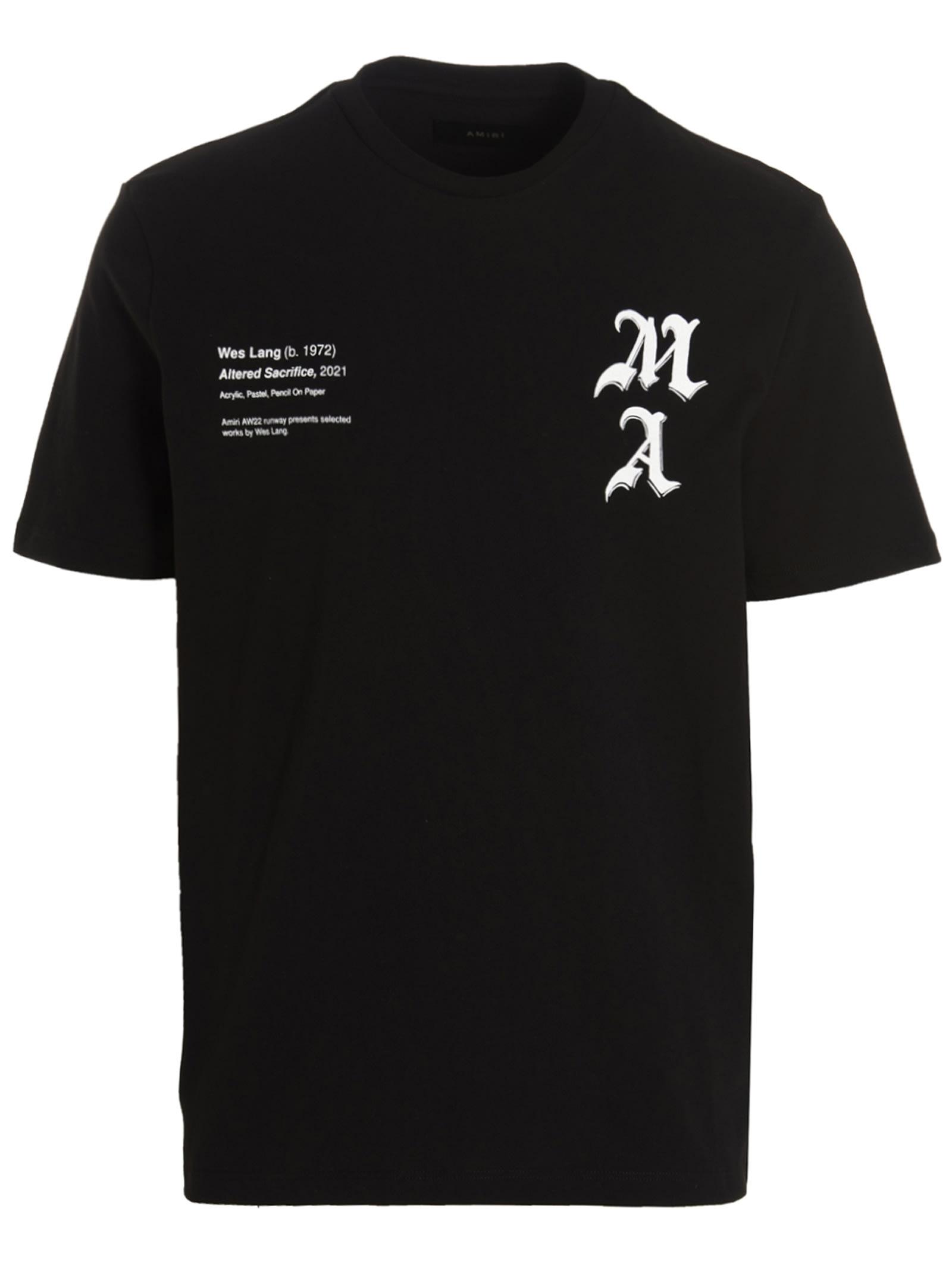 Amiri Wes Guy Checker Skull T-shirt in Black for Men | Lyst