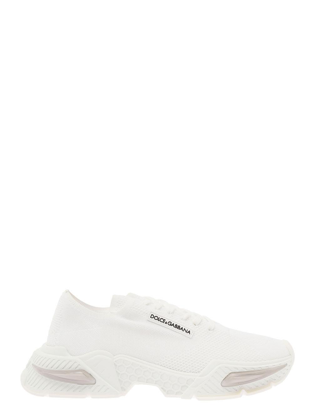 Dolce & Gabbana White Daymaster Sneakers In Stretch Knit Man for Men | Lyst
