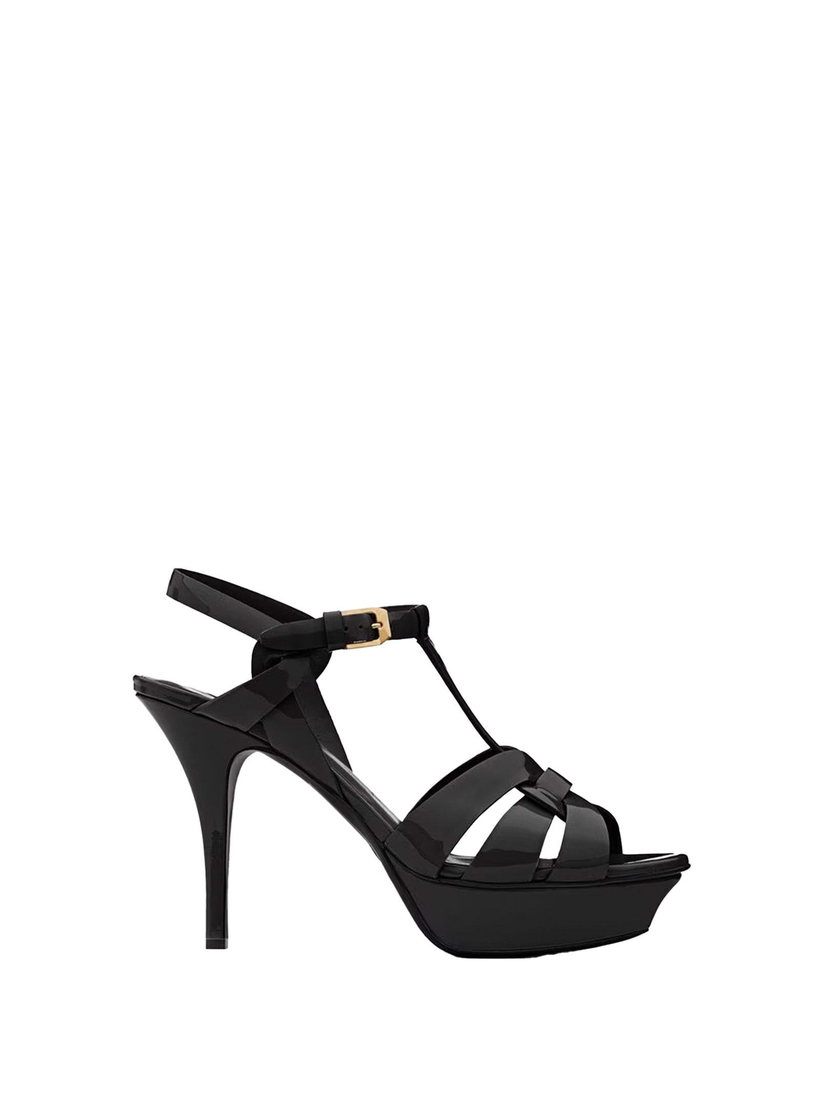 Women's Saint Laurent Sandal heels | Lyst
