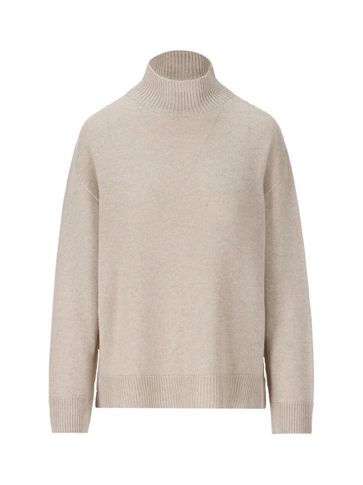 Max Mara Turtleneck Knitted Jumper in Natural Lyst UK
