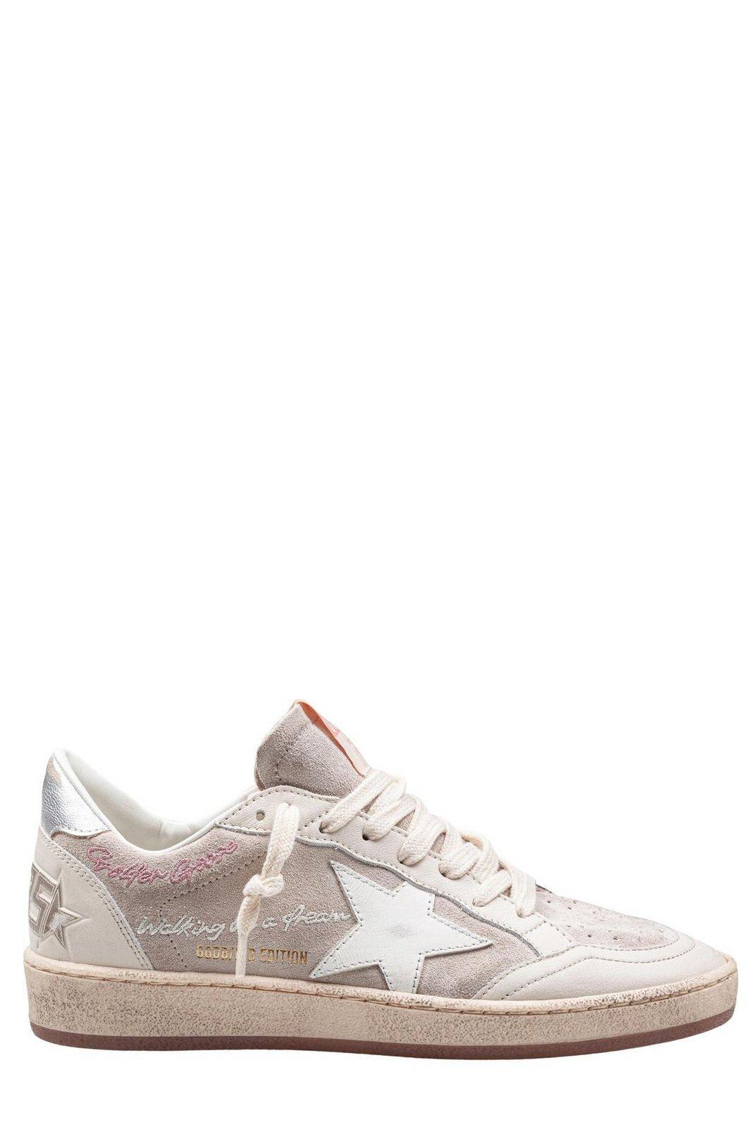 Golden Goose Ballstar Lace-Up Sneakers in Pink | Lyst