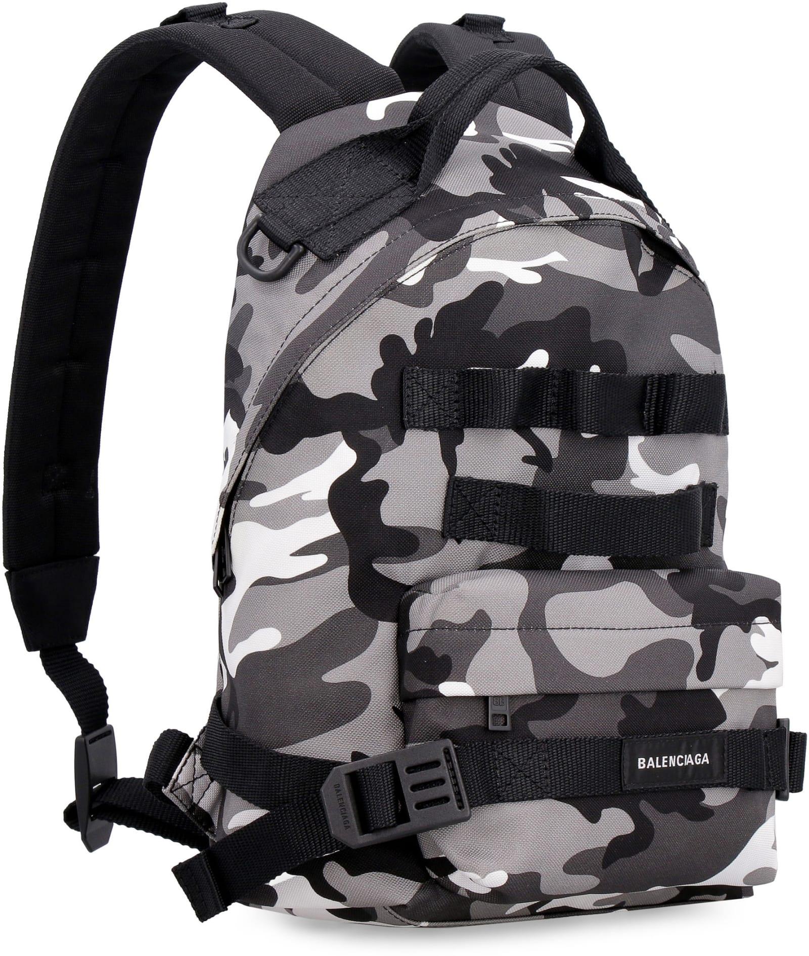 Balenciaga Army Multicarry Nylon Backpack With Patch in Black for Men | Lyst