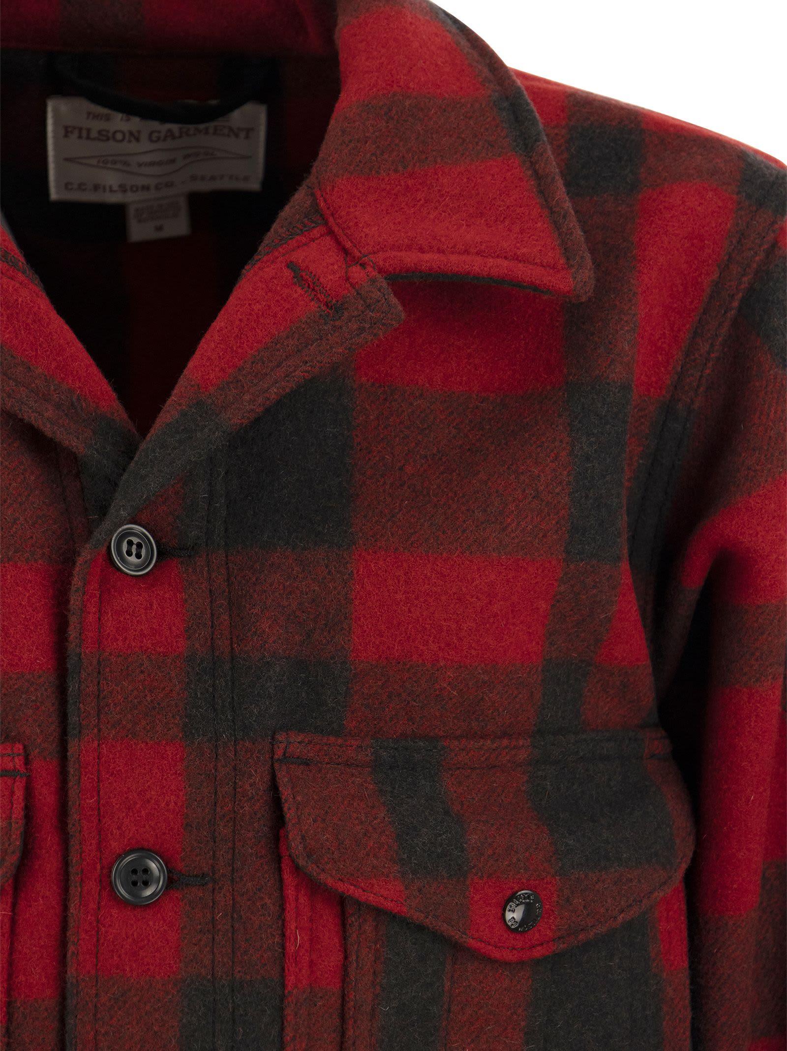 Filson Plaid Wool Cruiser in Red for Men Lyst UK