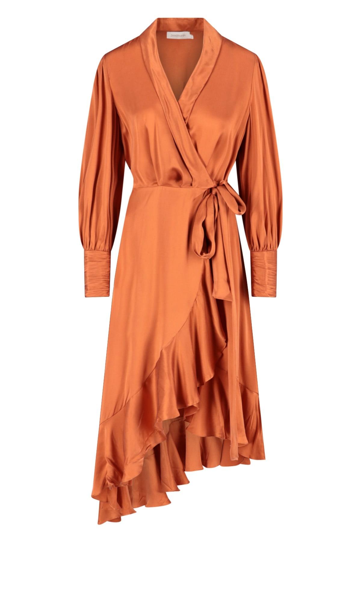 Zimmermann Dress in Orange | Lyst