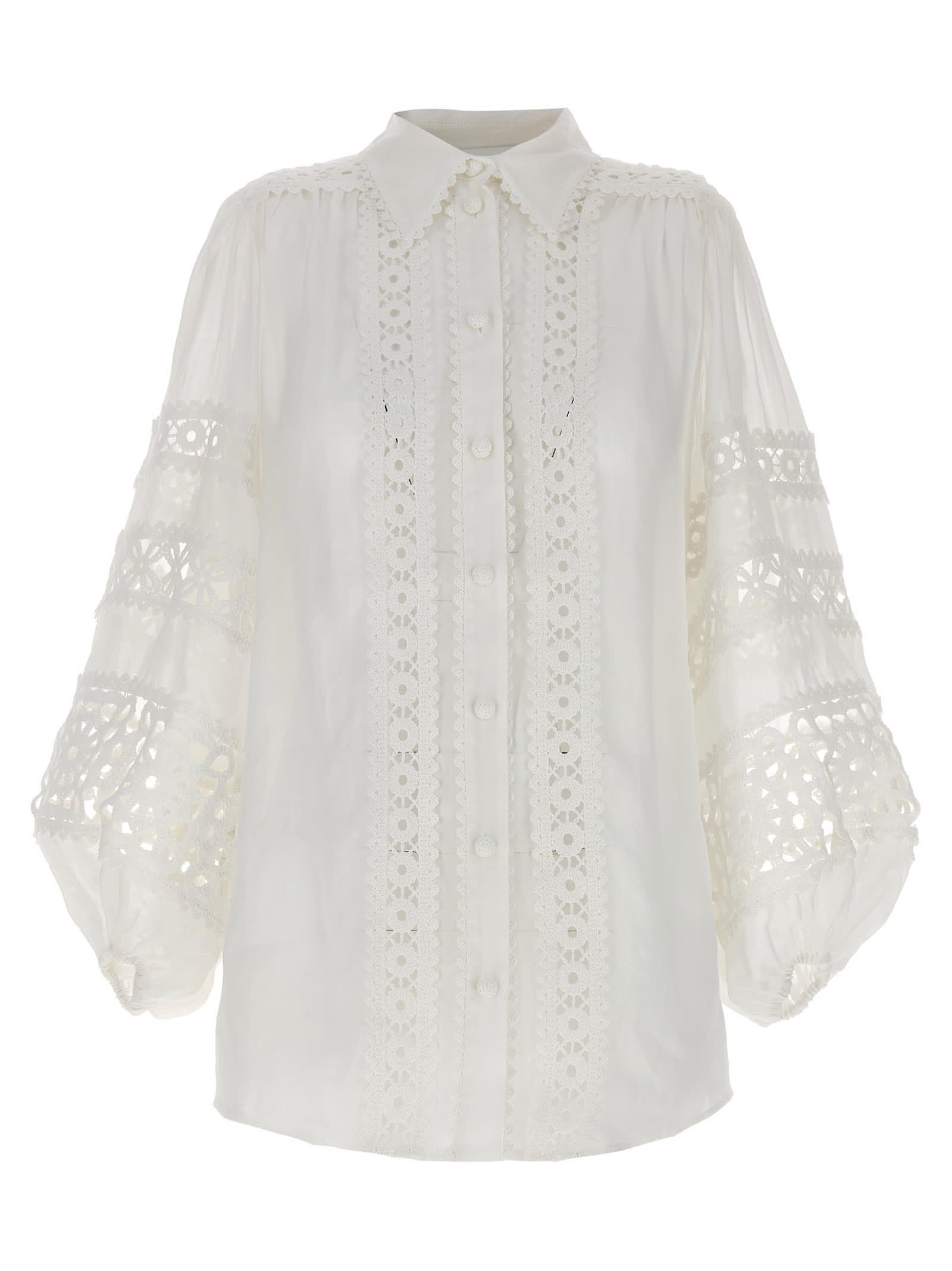 Zimmermann Devi S Accessory Billow Shirt, Blouse in White | Lyst