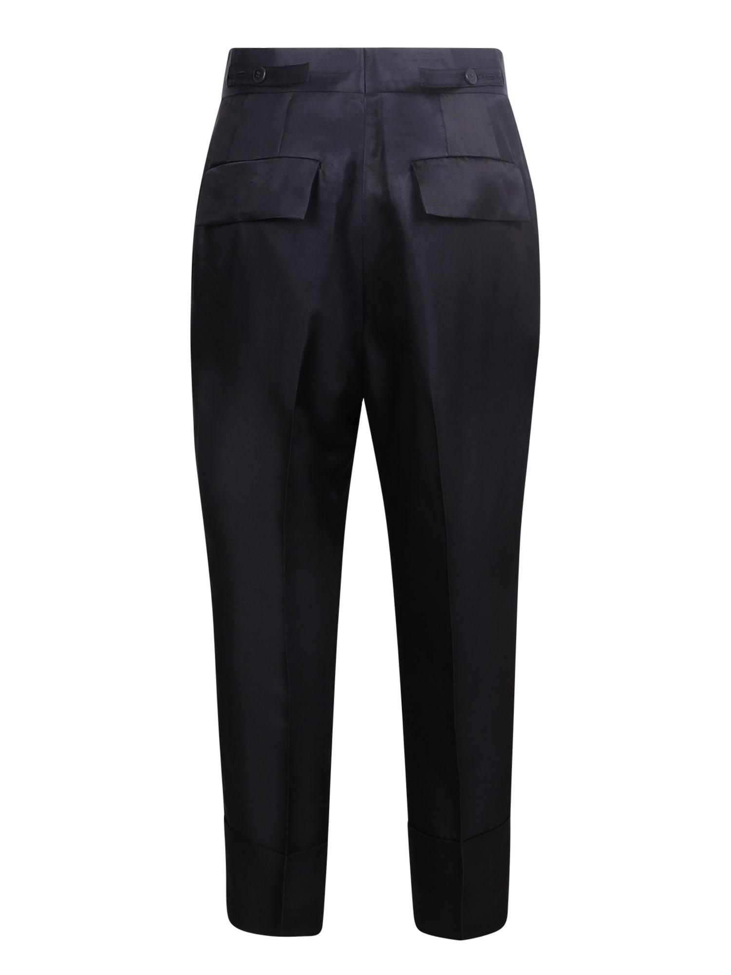 パンツ SAPIO SS23 WOOL TROUSERS LOOSE FIT (N88.GABARDINE BLACK) Sapio Gabardine' Pants Black - Wanan Luxury