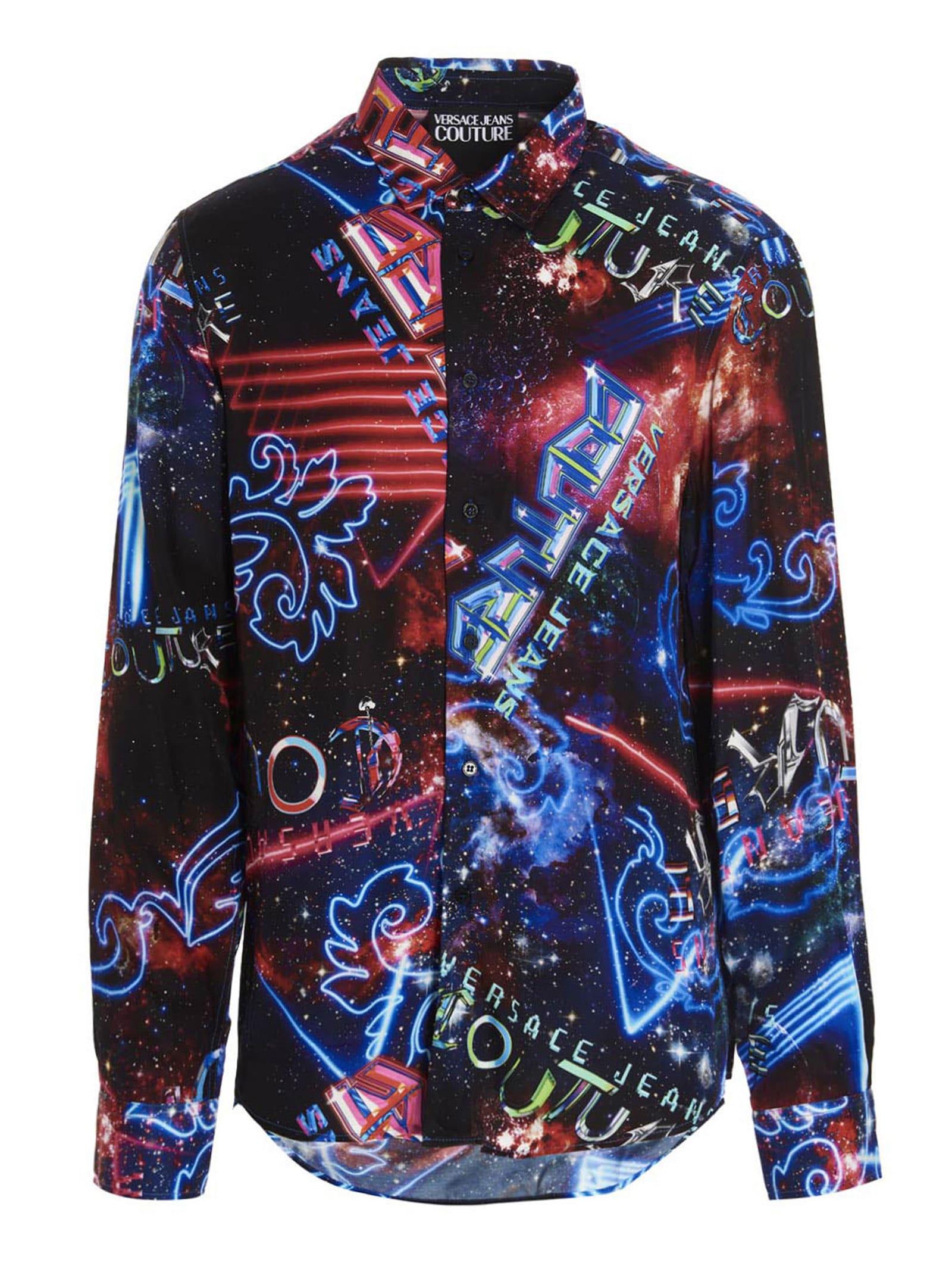 Versace Jeans Couture Galaxy Couture Shirt in Blue for Men | Lyst