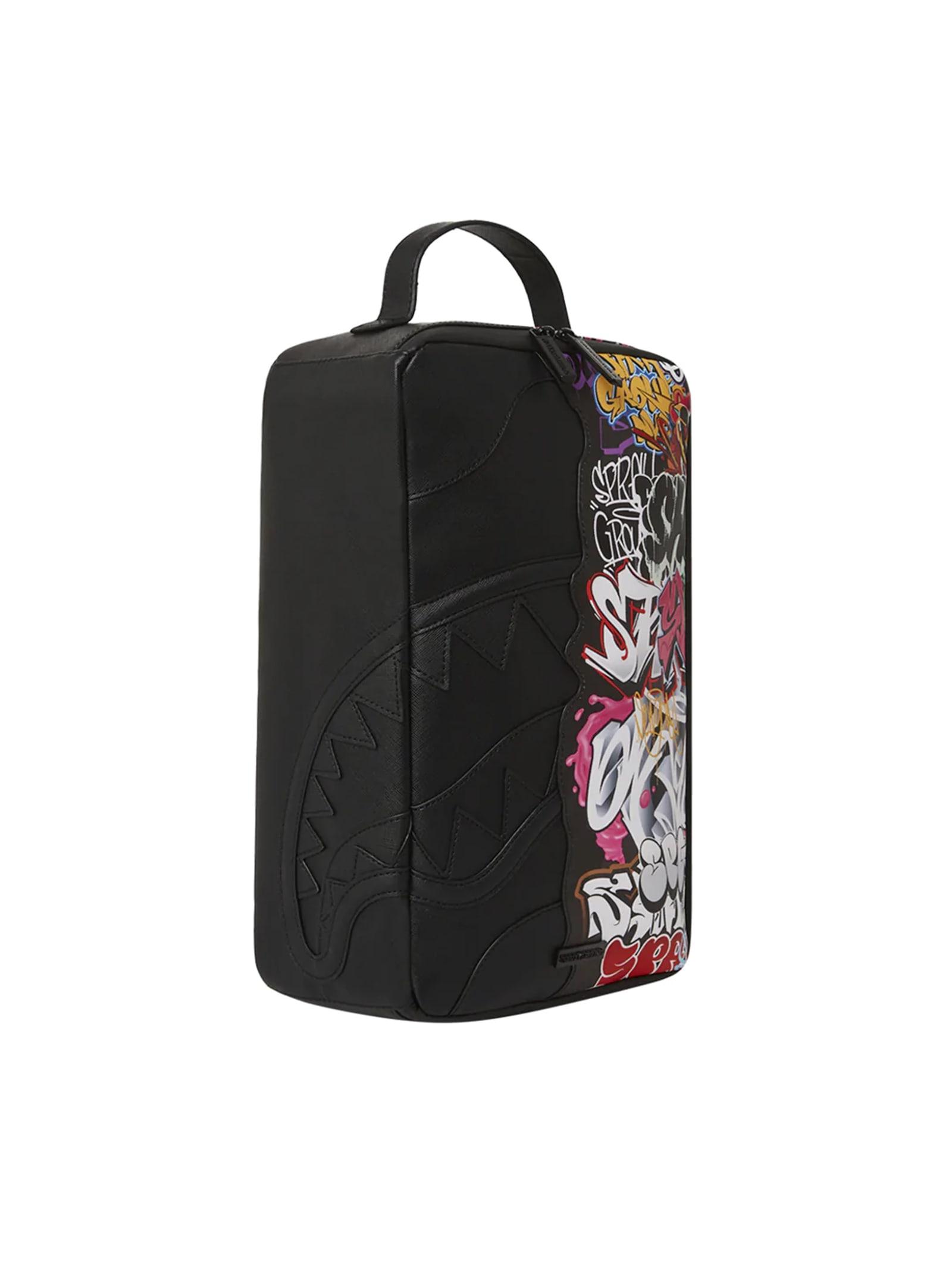 Sprayground Black Gold Half Graff Backpack Laptop Books Bag School