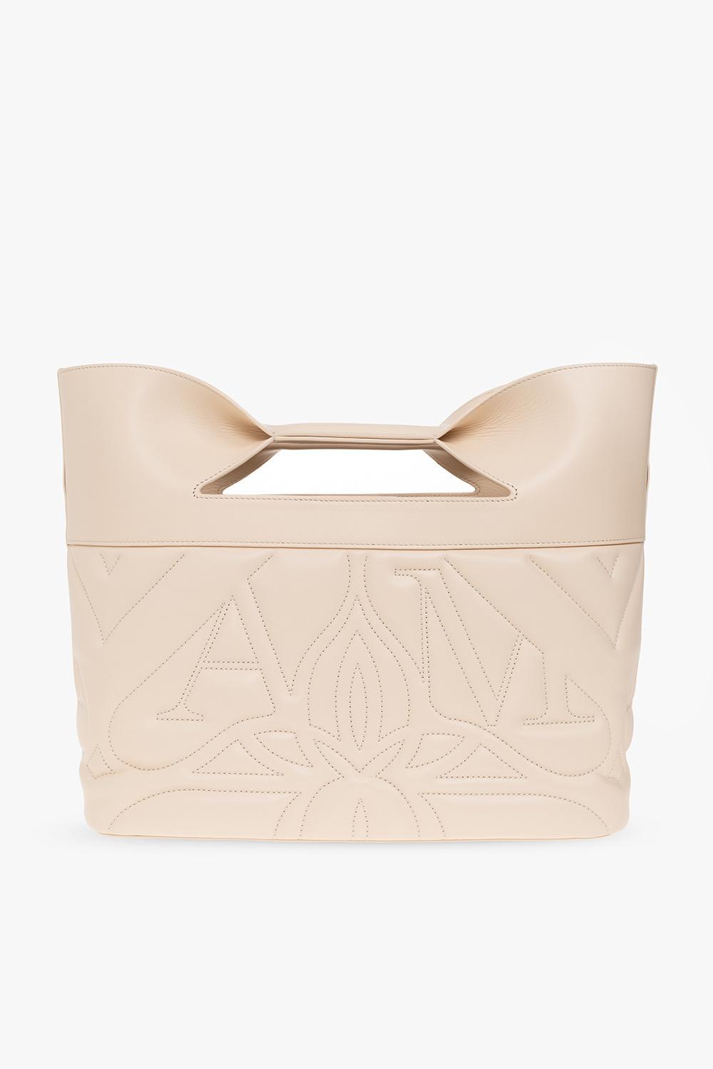 Alexander McQueen The Bow Small Shopper Bag in Natural | Lyst