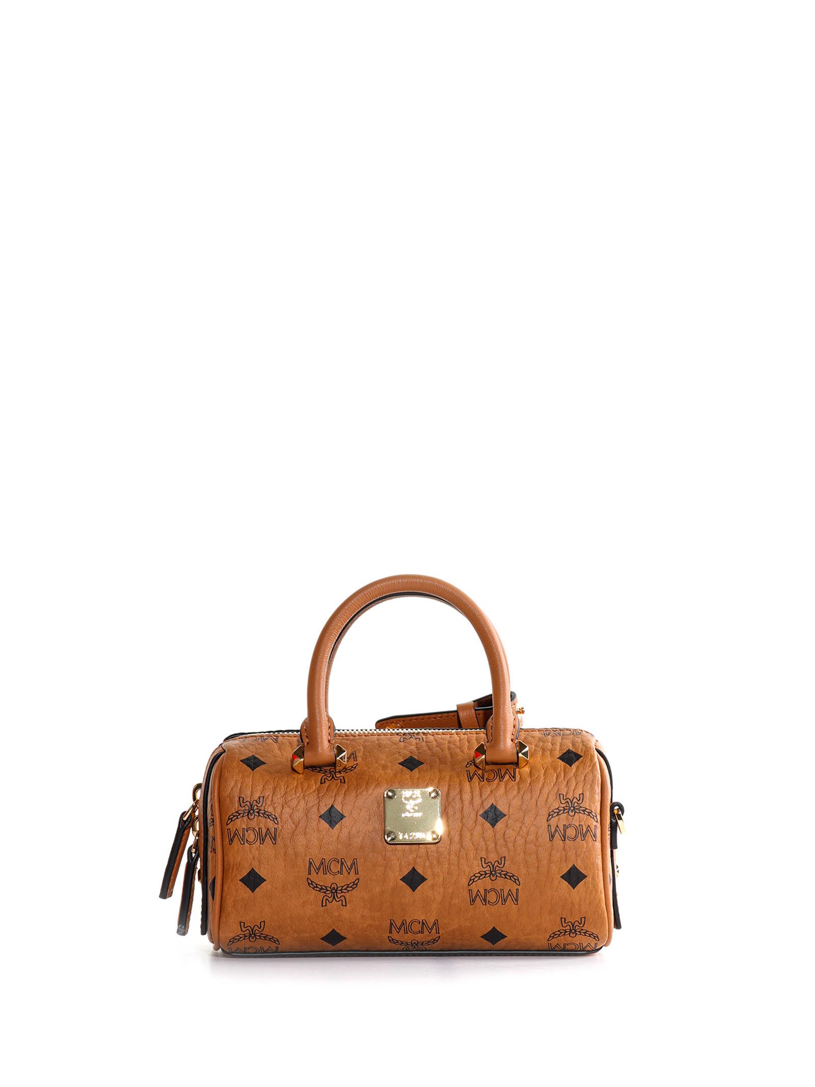 MCM Visetos Mini Boston Bag