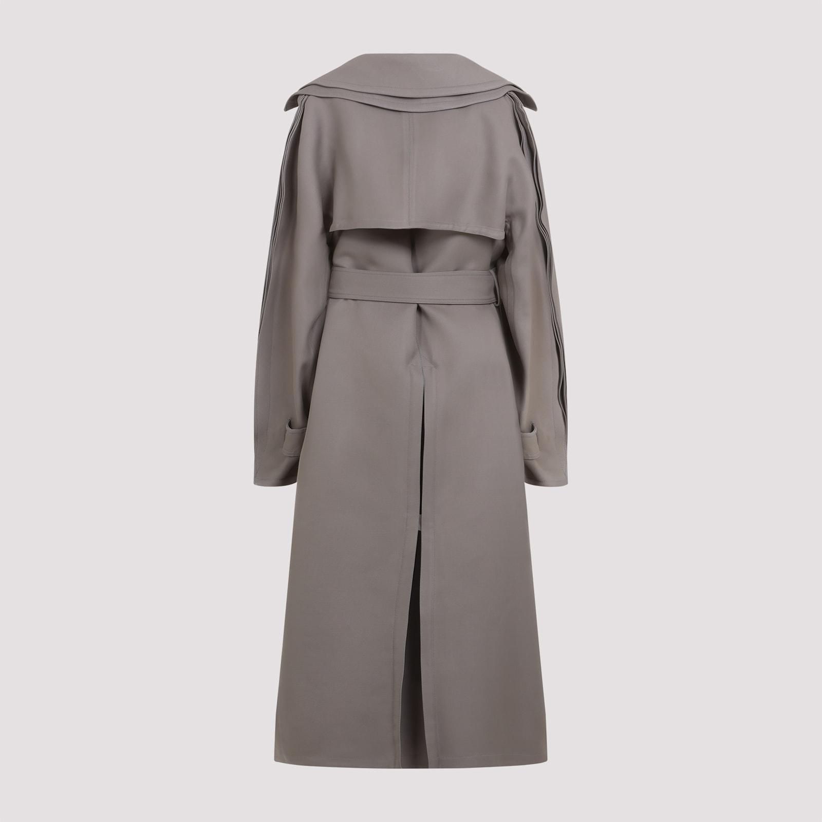 Alaïa Coat With Wool Finish in Grey | Lyst UK