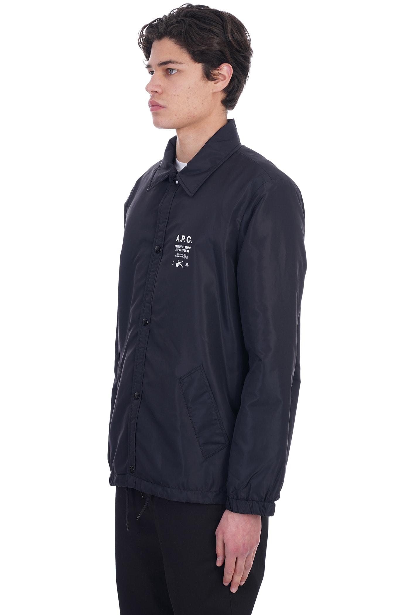 A.P.C. Vadim Casual Jacket In Polyamide in Black for Men | Lyst