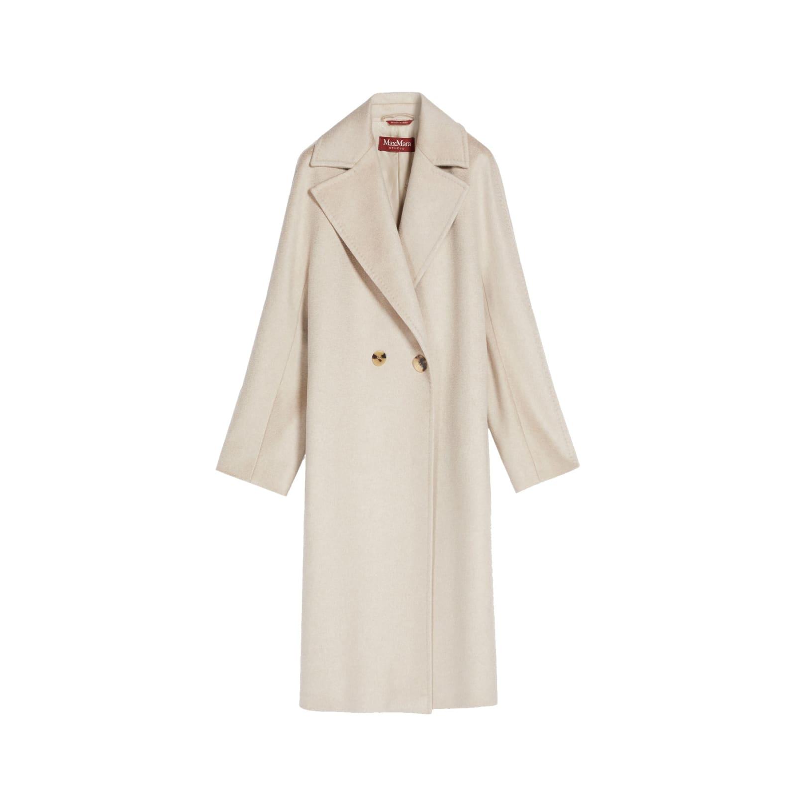 Max Mara Studio Karim Cashmere Coat in Natural Lyst
