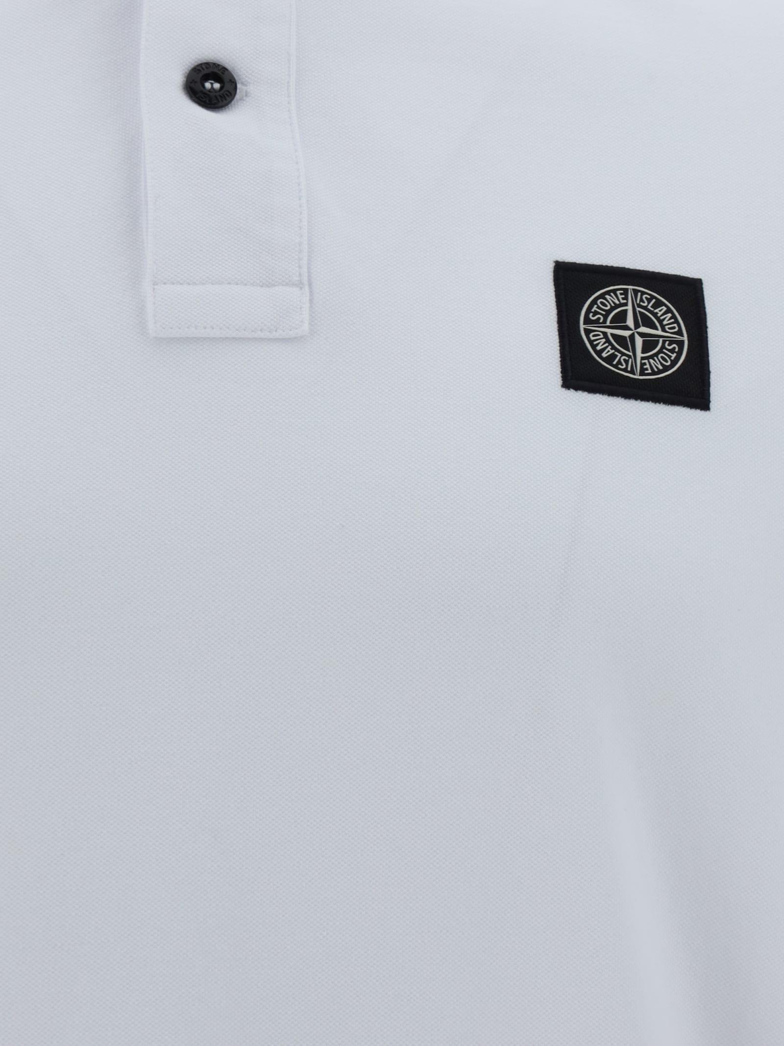 White stone island polo cheap shirt