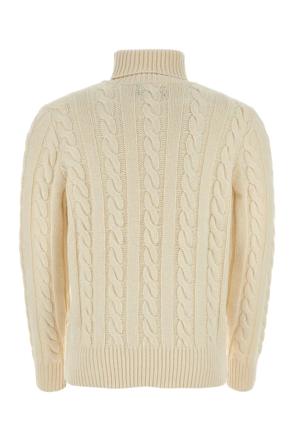 Polo Ralph Lauren Ivory Wool Blend Sweater in Natural for Men | Lyst