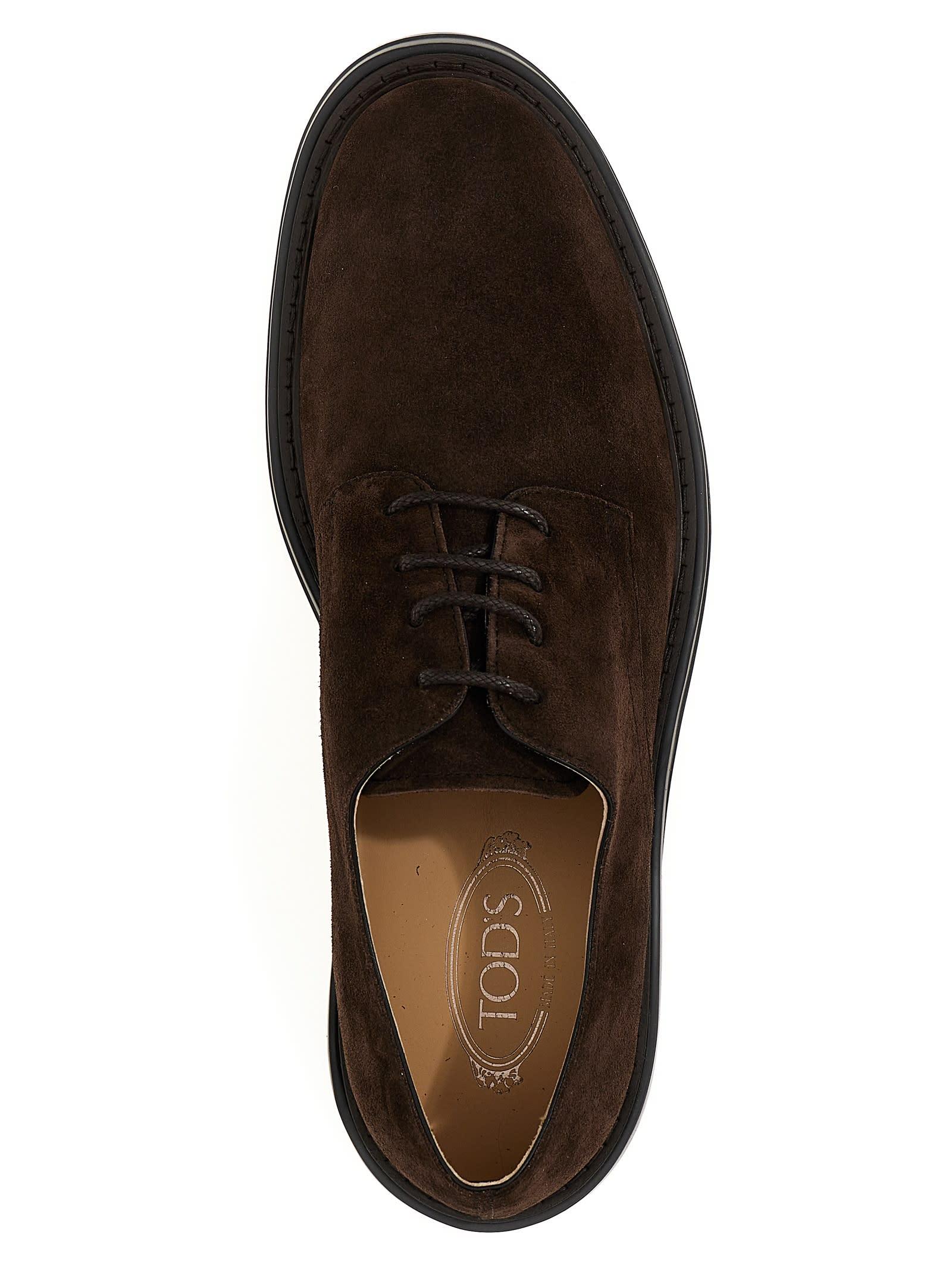 Tod's Suede Lace Up Shoes in Brown for Men | Lyst
