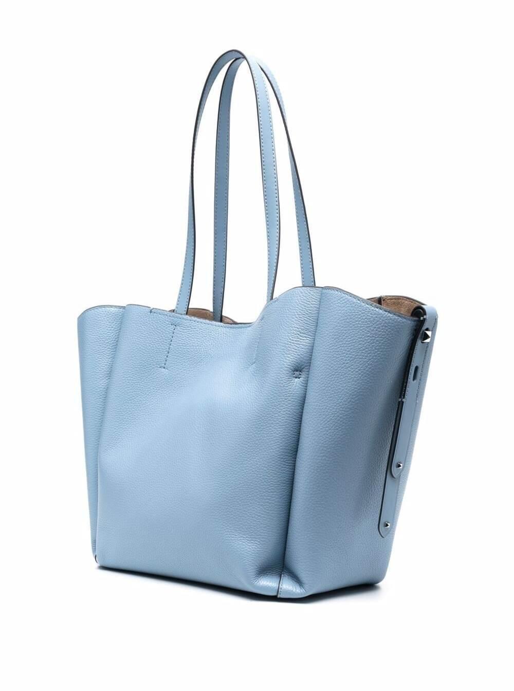 Michael Kors Women's Freya Leather Tote Bag With Logo Plate