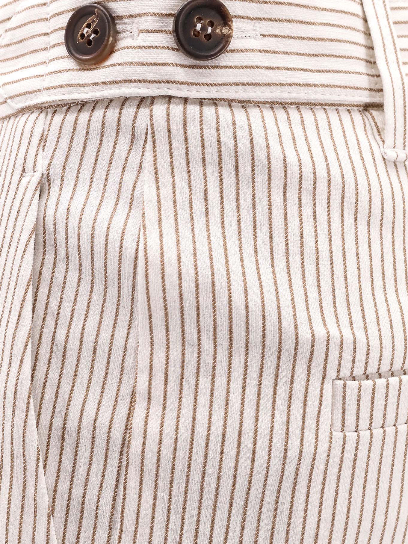 パンツ BRUNELLO CUCINELLI Striped linen and cotton trousers Brunello Cucinelli Striped linen and cotton trousers | The