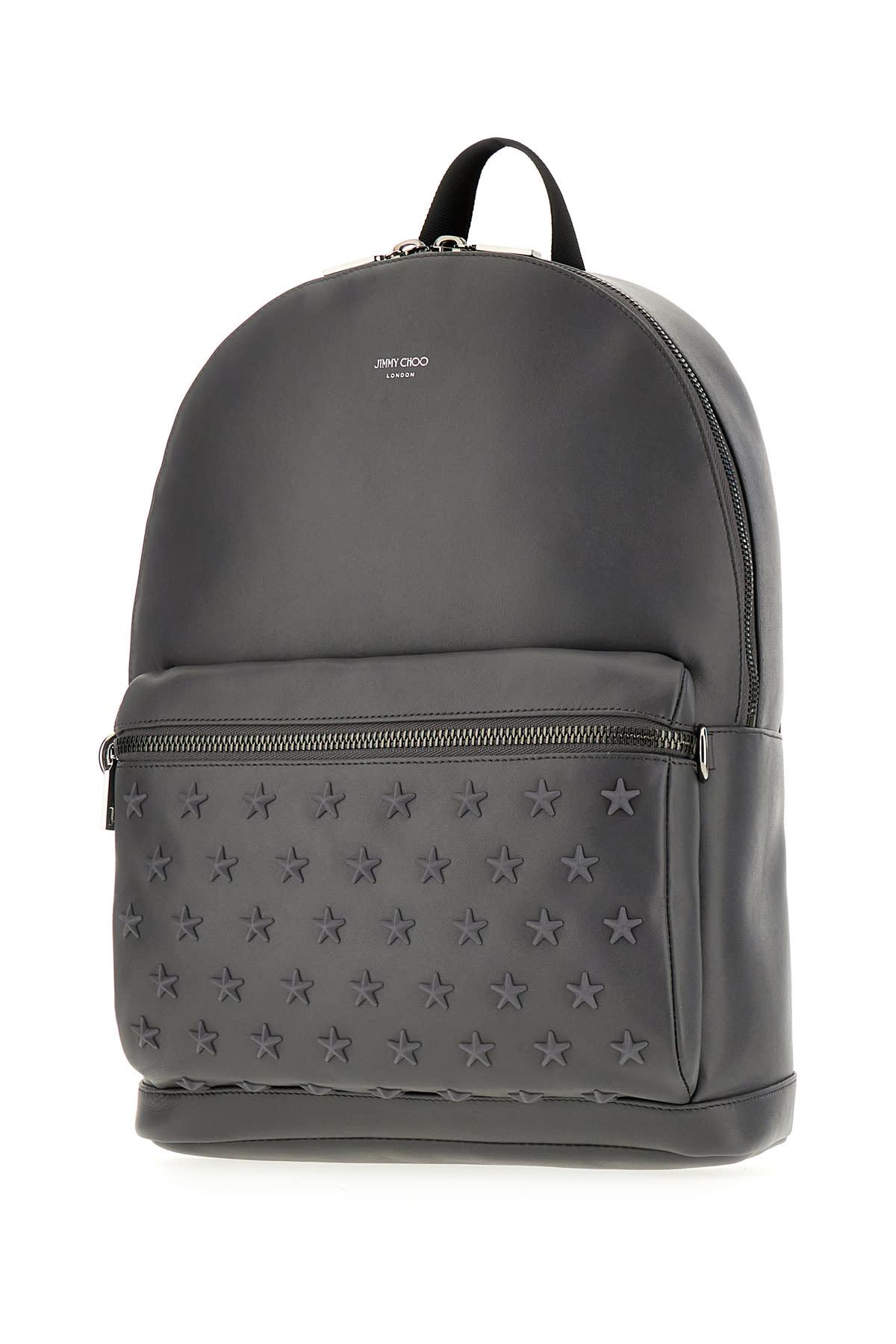 Jimmy Choo Dark Leather Backpack in Grey for Men Lyst UK