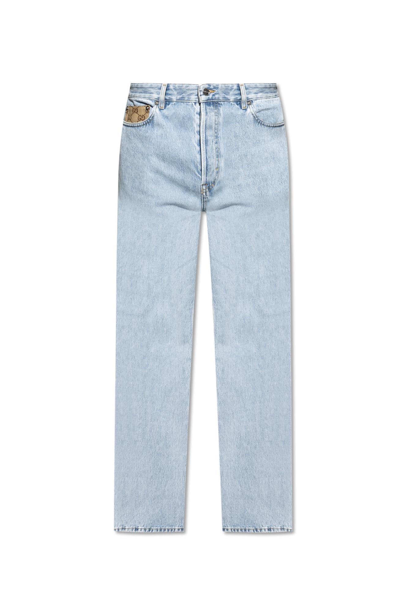 【グッチ】 Denim - Straight-Leg Jeans デニム・ジーパン Gucci straight-leg Jeans | Black | FARFETCH