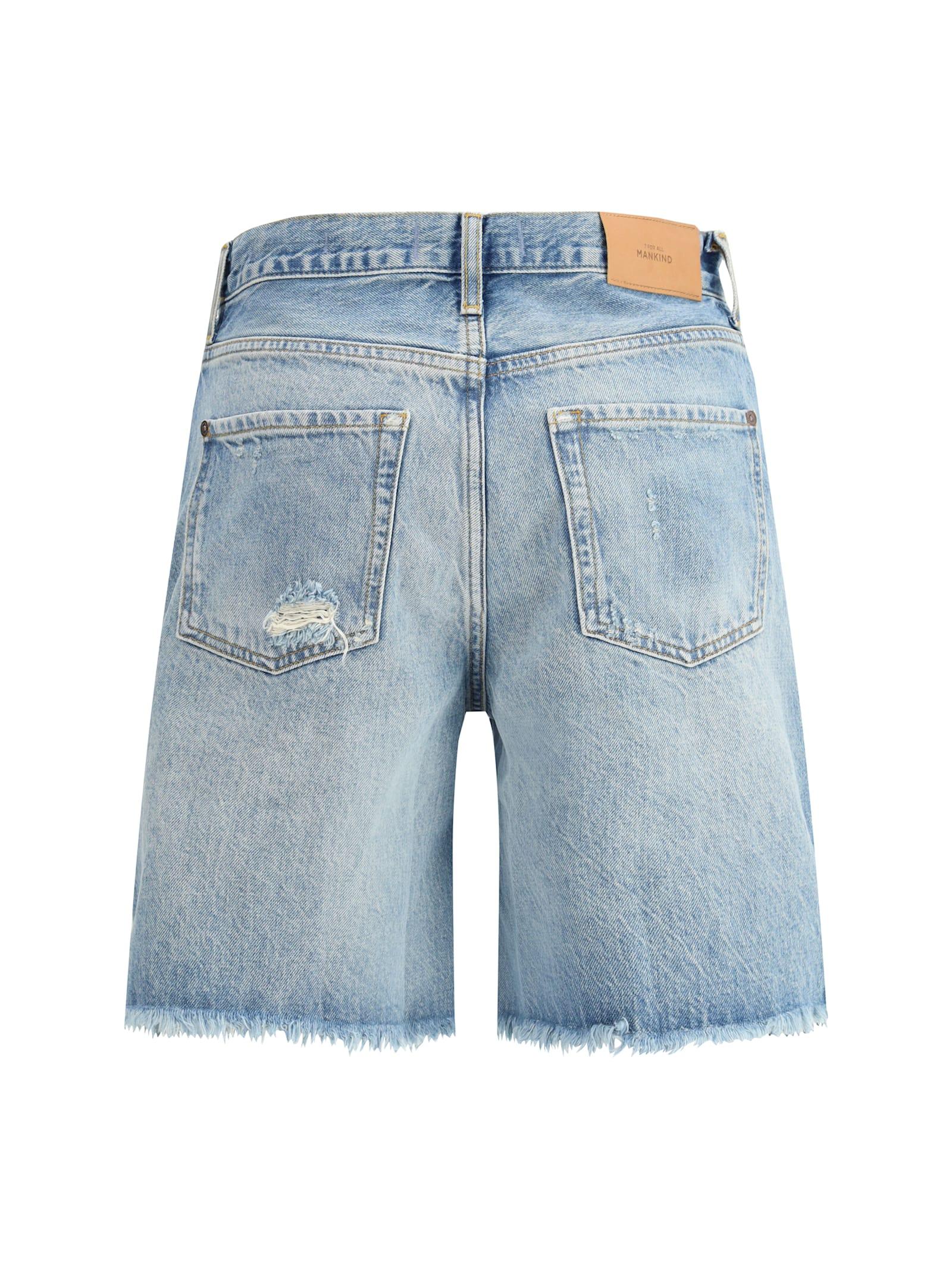 ショートパンツ 7 FOR ALL MANKIND 'Lola' shorts Light Blue 7 For All Mankind Lola Shorts in Blue | Lyst