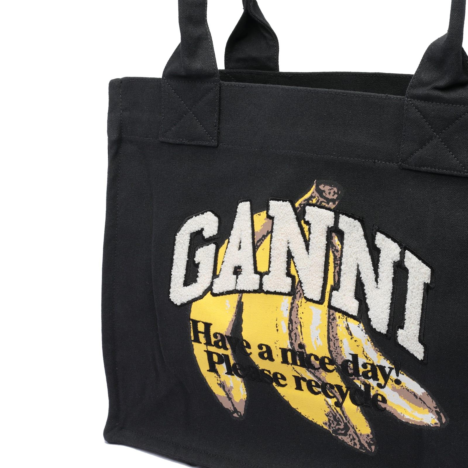 トートバッグ GANNI LARGE BANANA PRINT EASY LOGO SHOPPER BAG Large Easy Shopper Bag