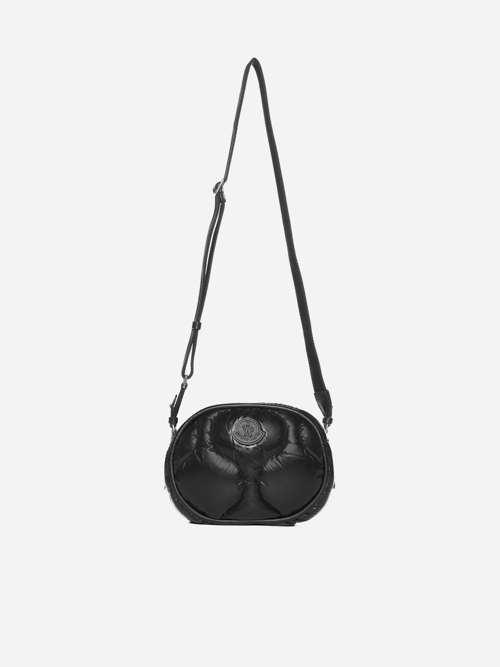 Moncler Delilah Padded Nylon Crossbody Bag in White