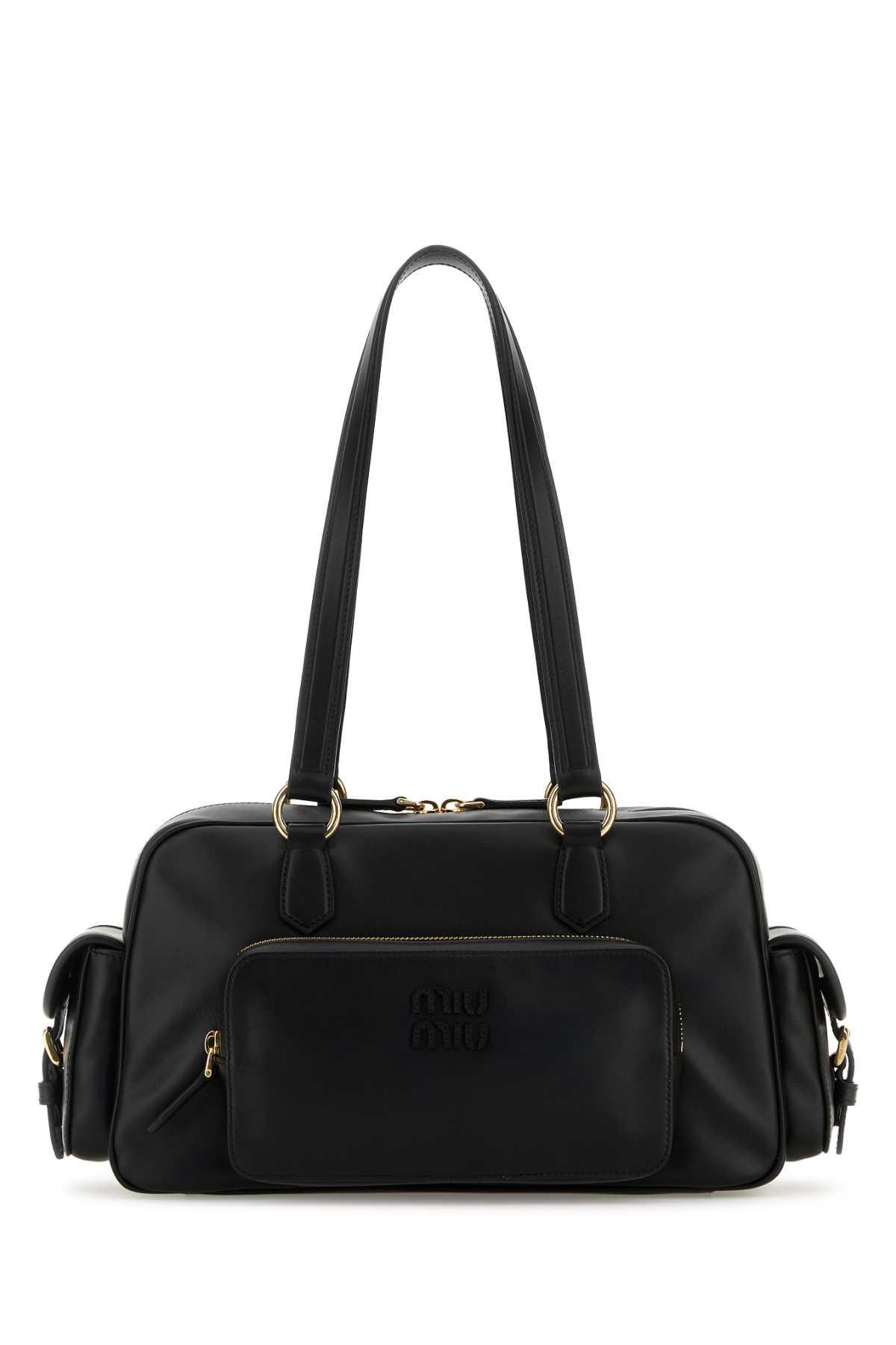 ショルダーバッグ・ポシェット MIU MIU BLACK LEATHER SHOULDER BAG 19626672_43773014_600.jpg