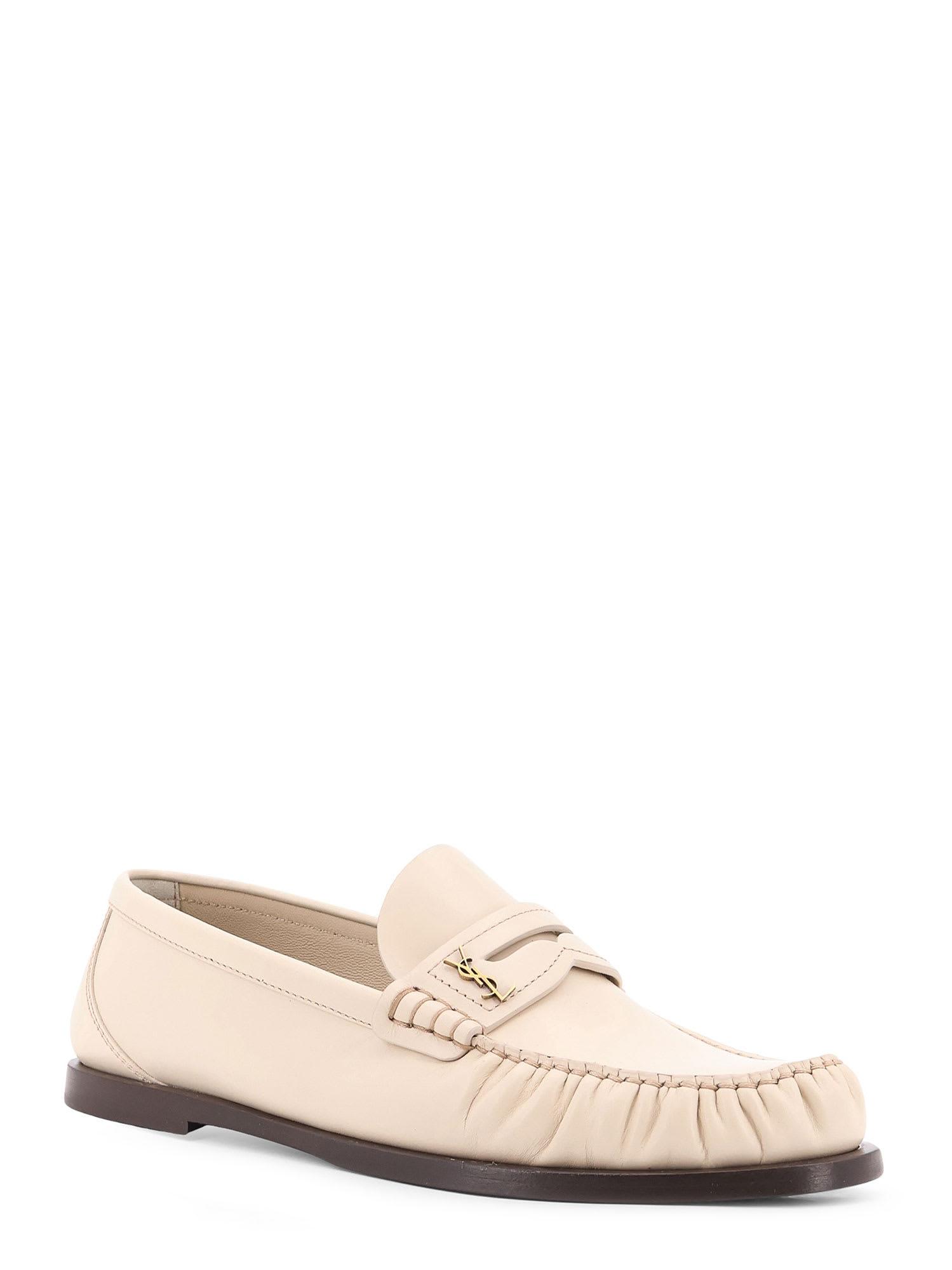 ローファー・オックスフォード Saint Laurent Laurent 05 Moc Leather Loafers Saint Laurent Laurent 05 Leather Loafers in Natural | Lyst