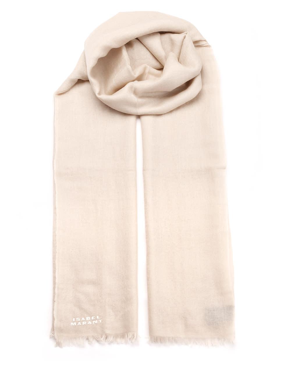 Isabel Marant Cashmere Scarf in Natural | Lyst