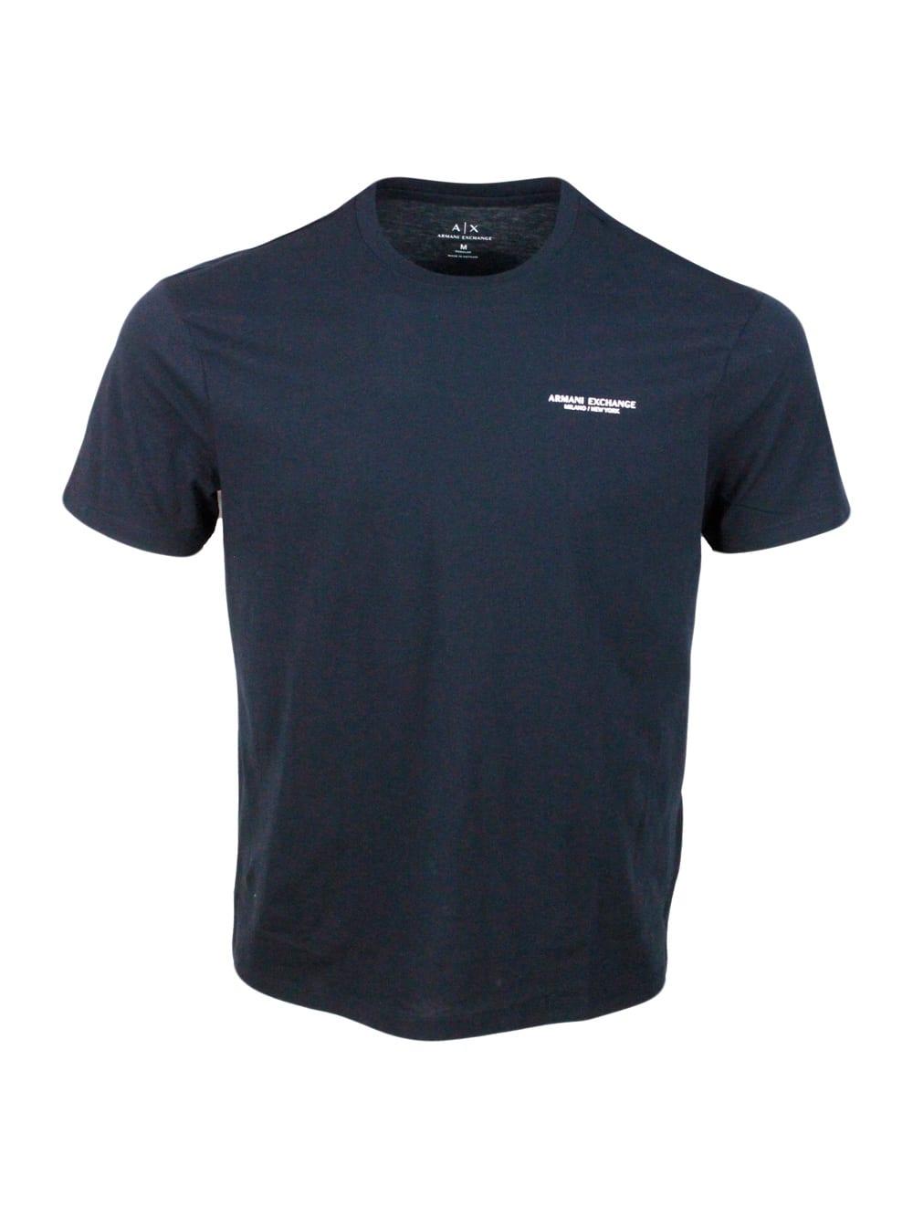 Armani exchange blue t shirt new arrivals