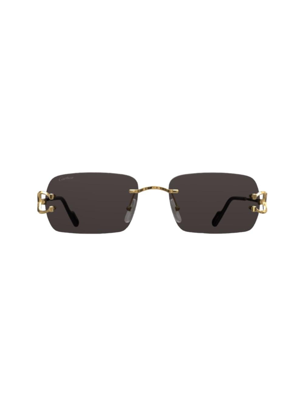 cartier black and gold sunglasses